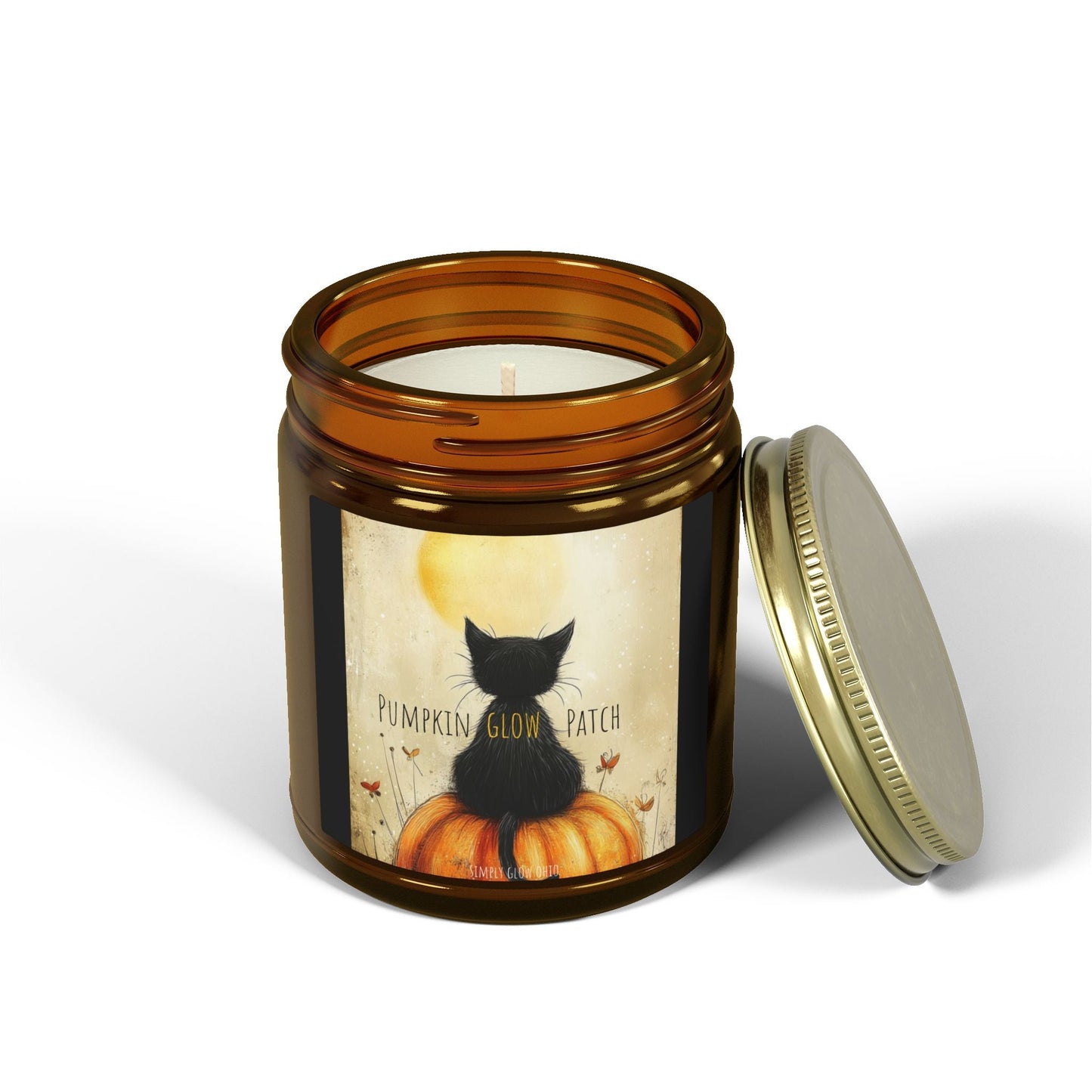 Scented Candles, Coconut Apricot Wax (4oz, 9oz) Halloween - Simply Glow Ohio