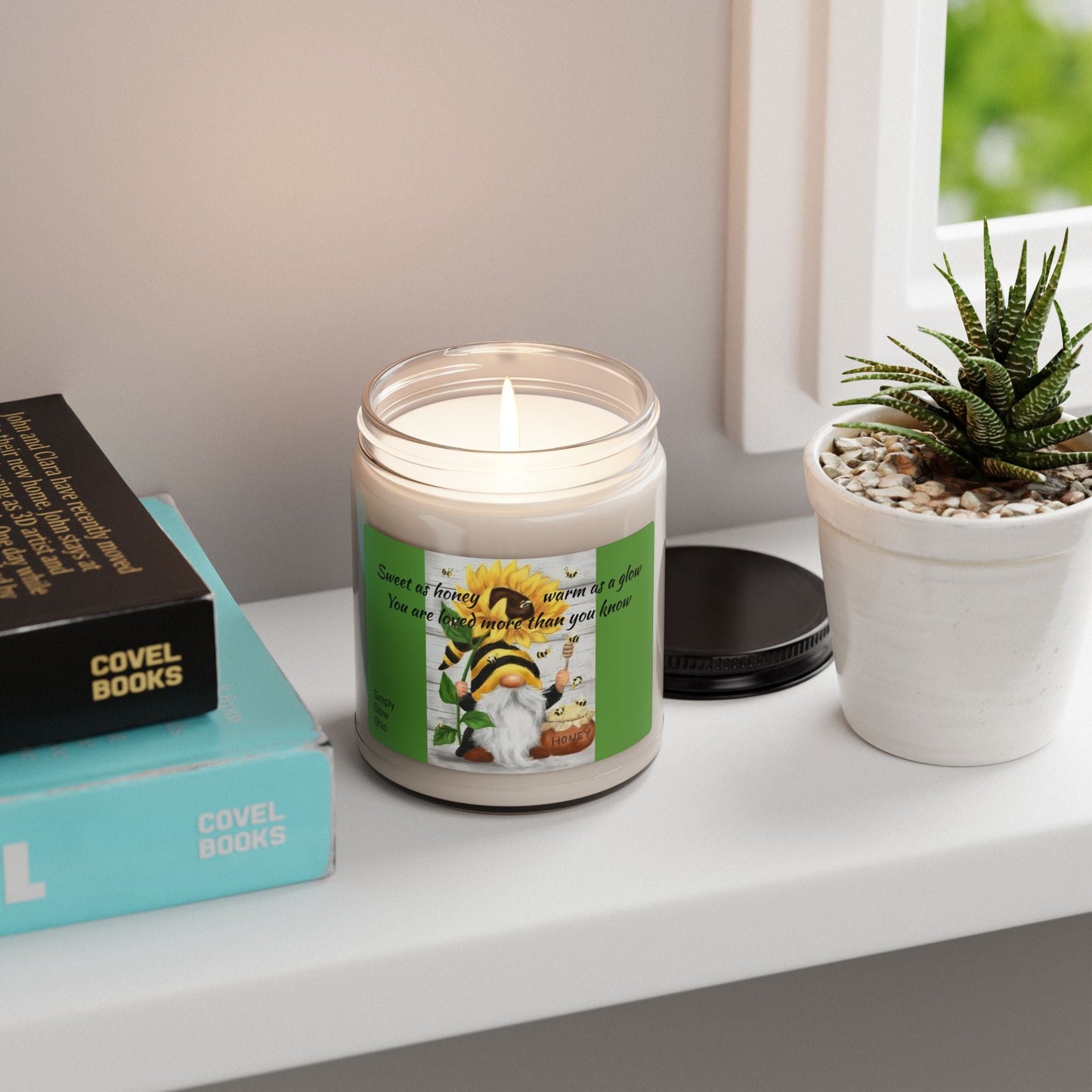 Scented Soy Candle, 9oz, spring, summer, love U design - Simply Glow Ohio
