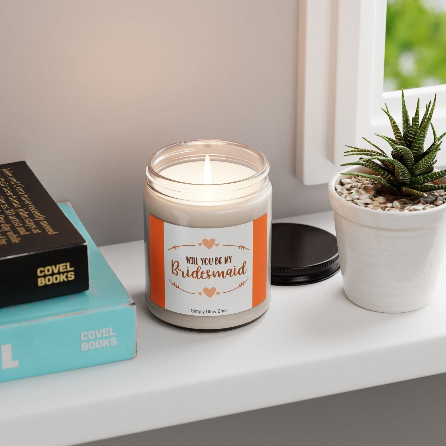 Scented Soy Candle, 9oz, bridesmaid gift - Simply Glow Ohio