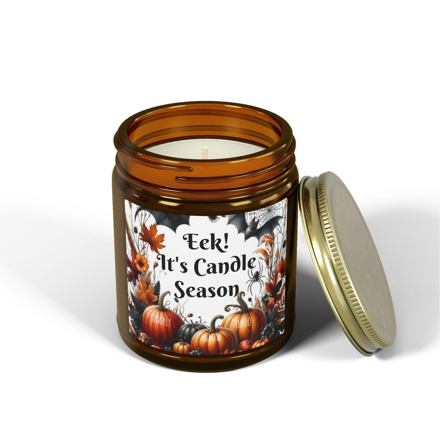 Scented Candles, Coconut Apricot Wax (4oz, 9oz) Halloween - Simply Glow Ohio