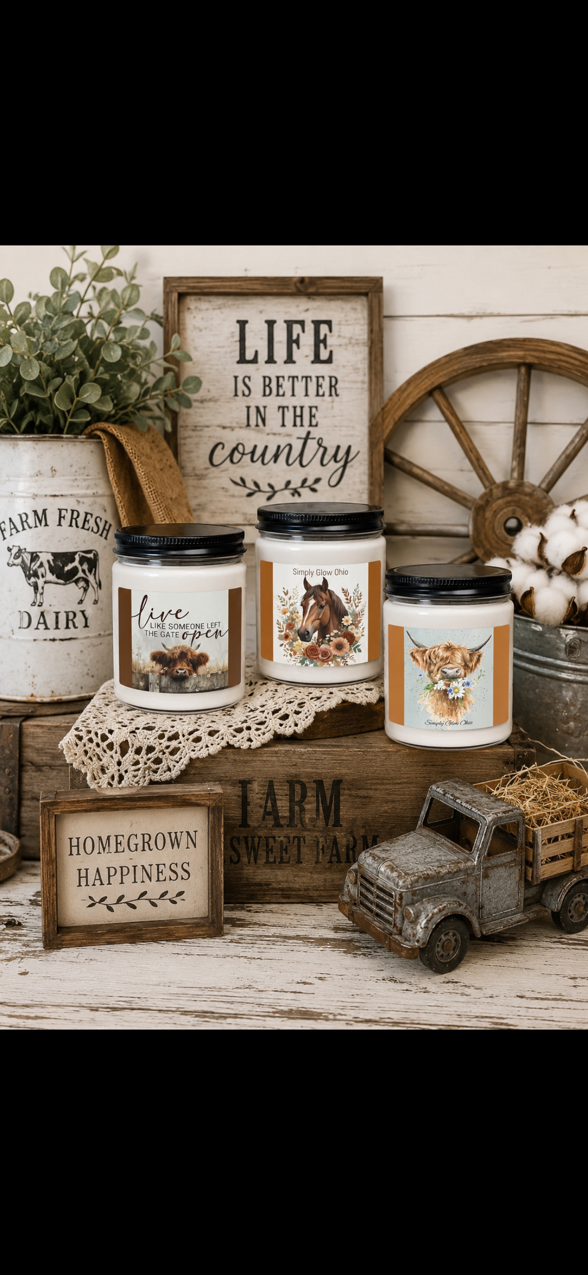 Country & Farm animal-Inspired Candles for Farmhouse Decor & Cozy Spaces
