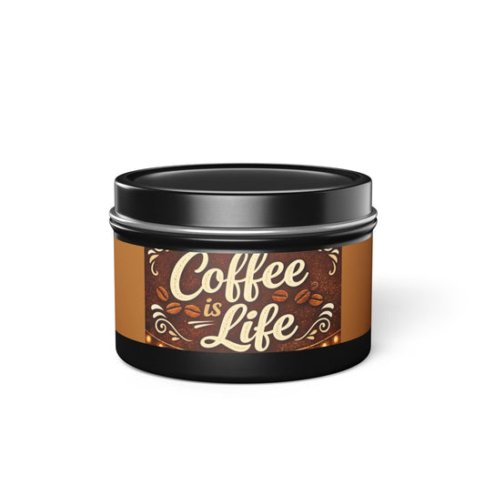 4/8oz Tins, Coconut Soy Candles, for coffee lovers - Simply Glow Ohio