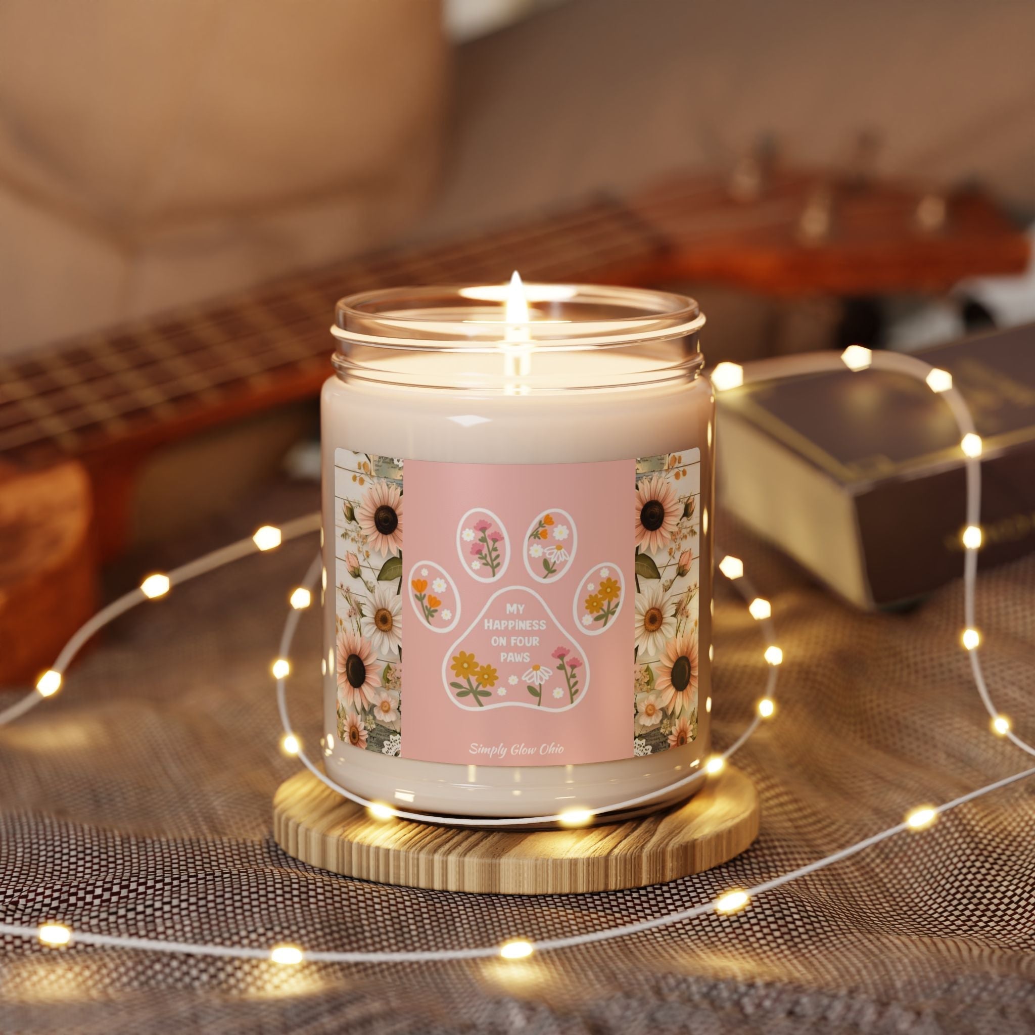 Scented Soy Candle, 9oz, dog lover, home decor - Simply Glow Ohio