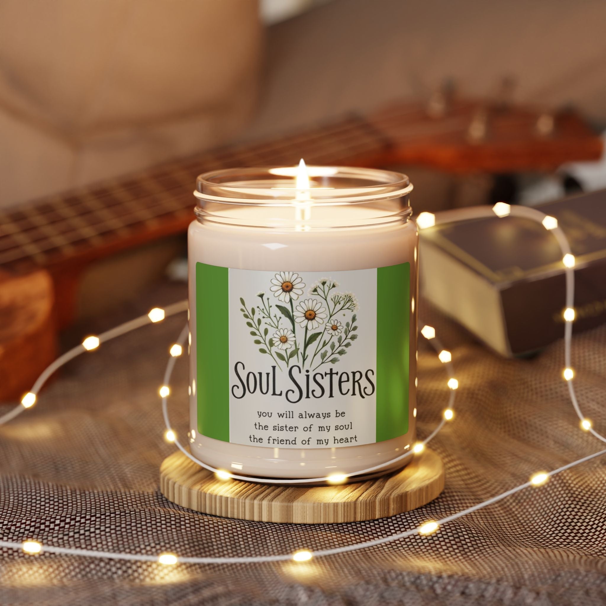 Scented Soy Candle, 9oz, Sole Sisters, affirmations, home decor - Simply Glow Ohio