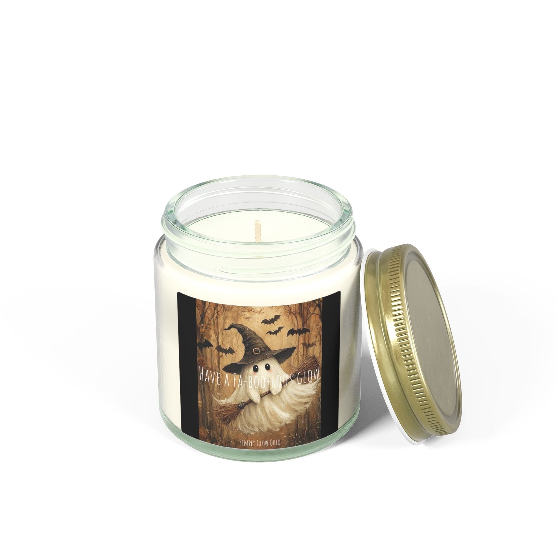 Scented Candles, Coconut Apricot Wax (4oz, 9oz) Halloween - Simply Glow Ohio