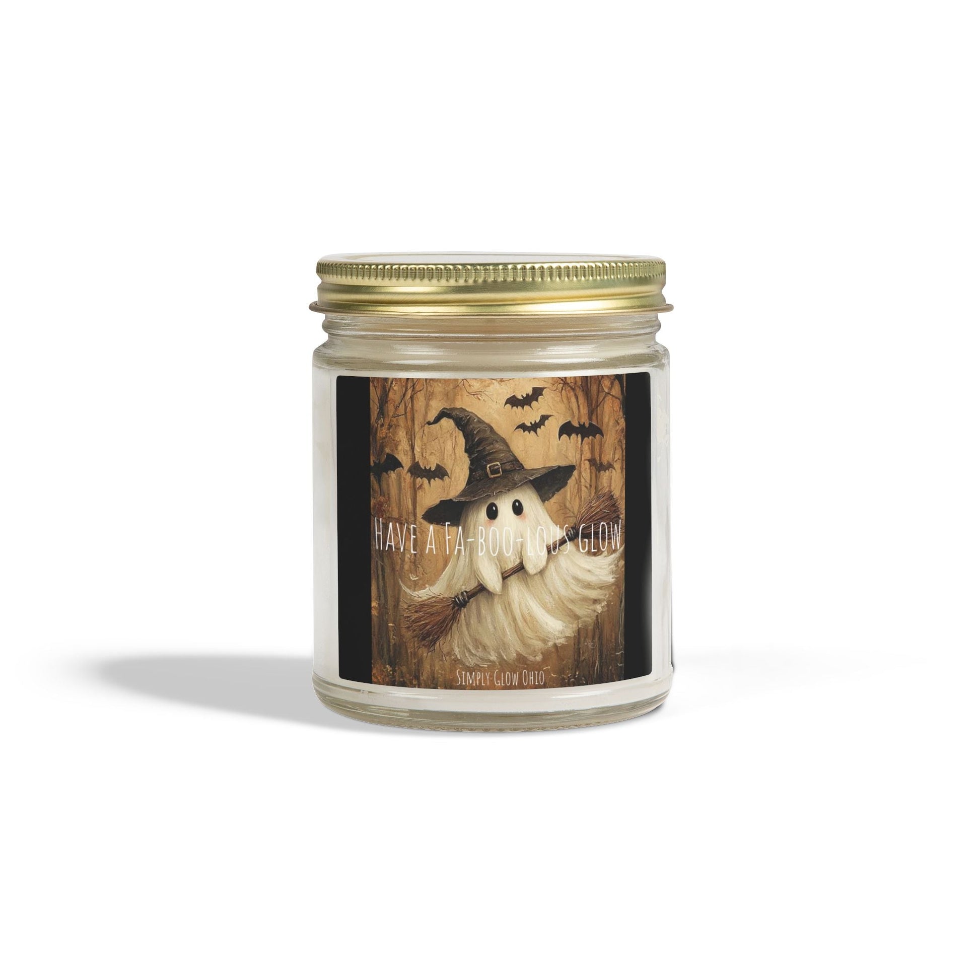 Scented Candles, Coconut Apricot Wax (4oz, 9oz) Halloween - Simply Glow Ohio