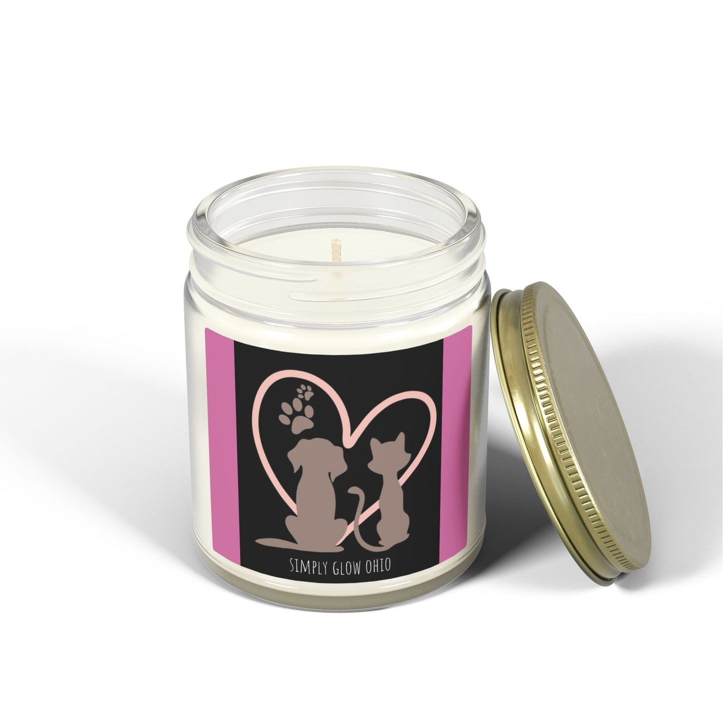 Scented Candles, Coconut Apricot Wax (4oz, 9oz) - Simply Glow Ohio