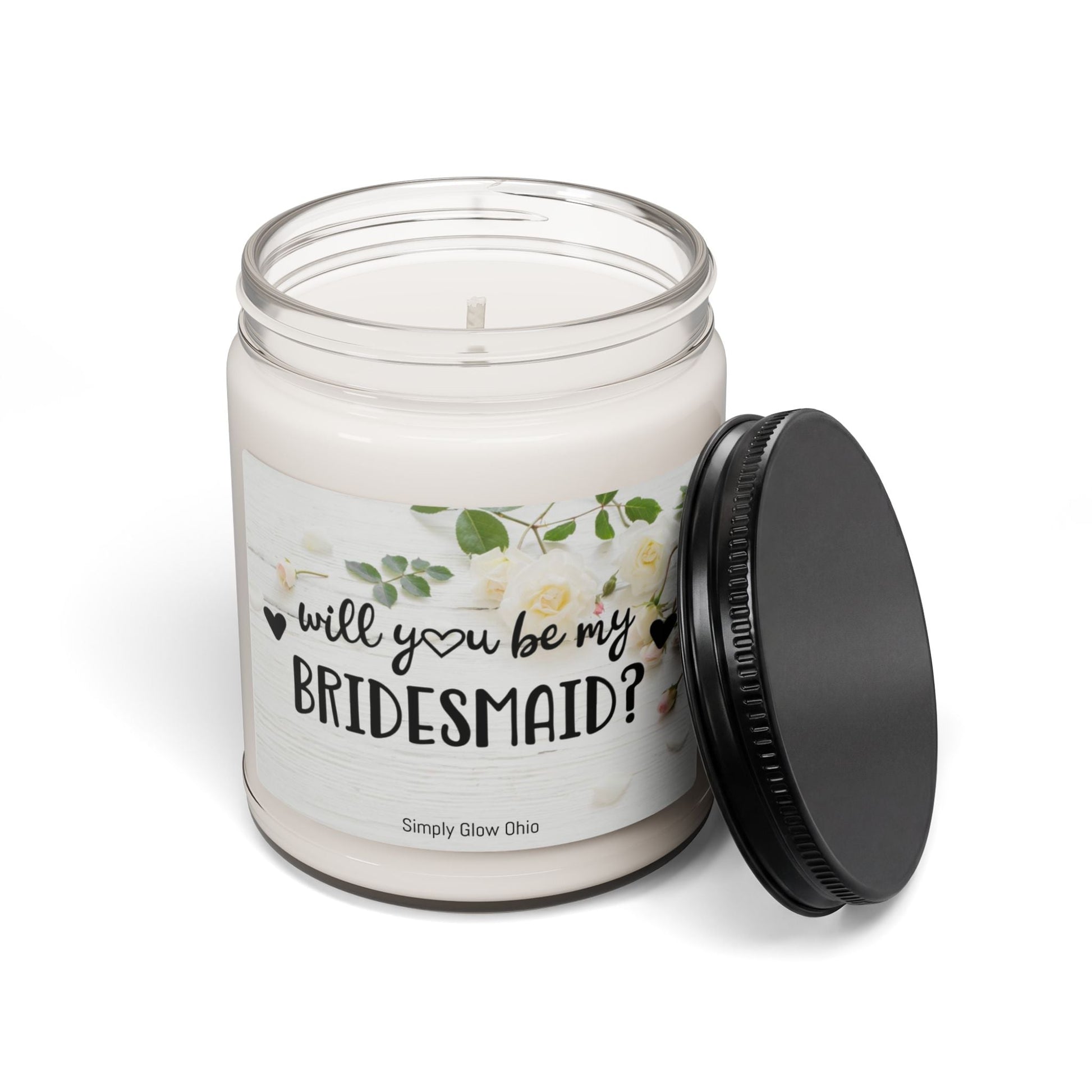 Scented Soy Candle, 9oz, bridesmaid, bridal party gifts - Simply Glow Ohio
