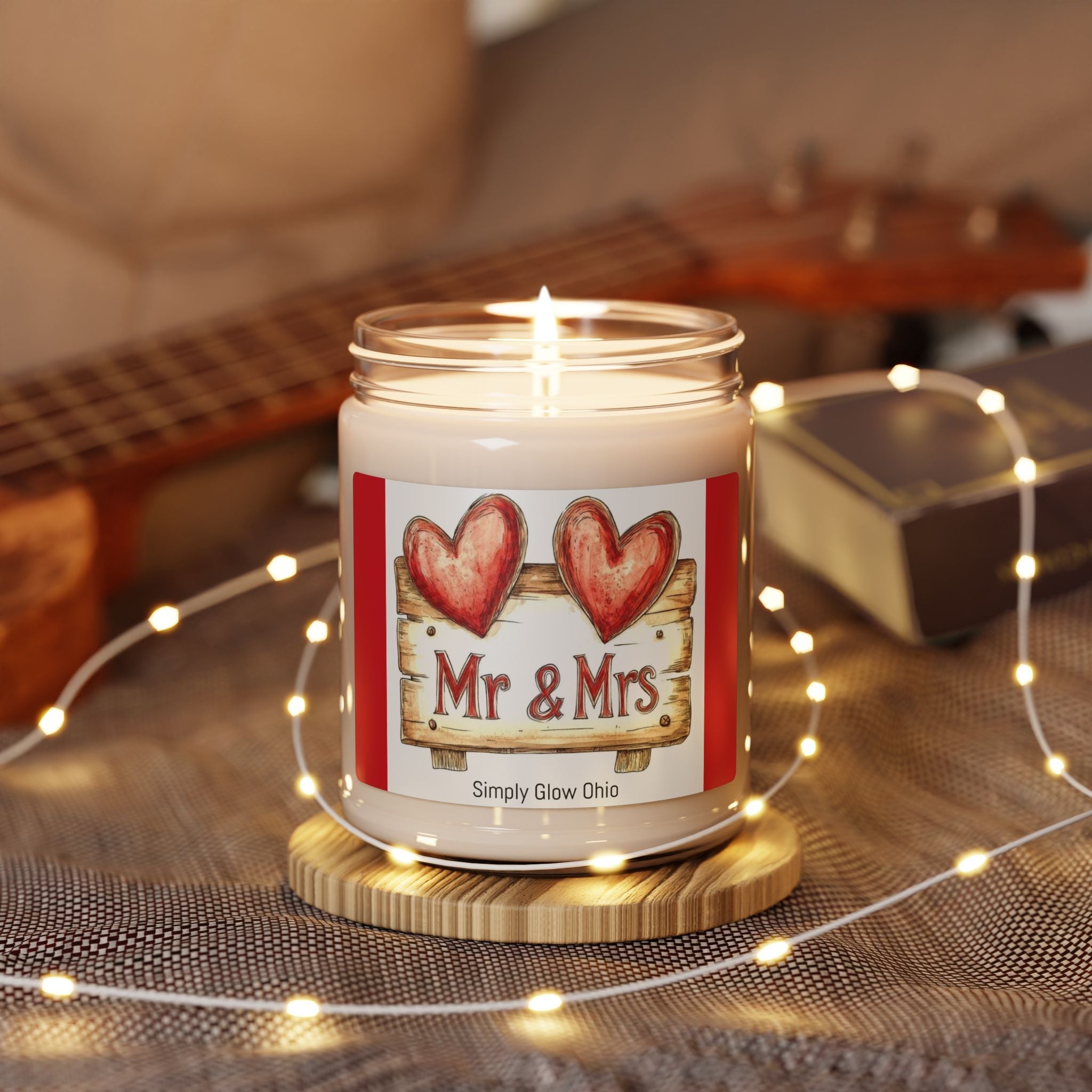 Scented Soy Candle, 9oz, wedding, anniversary gift, home decor - Simply Glow Ohio