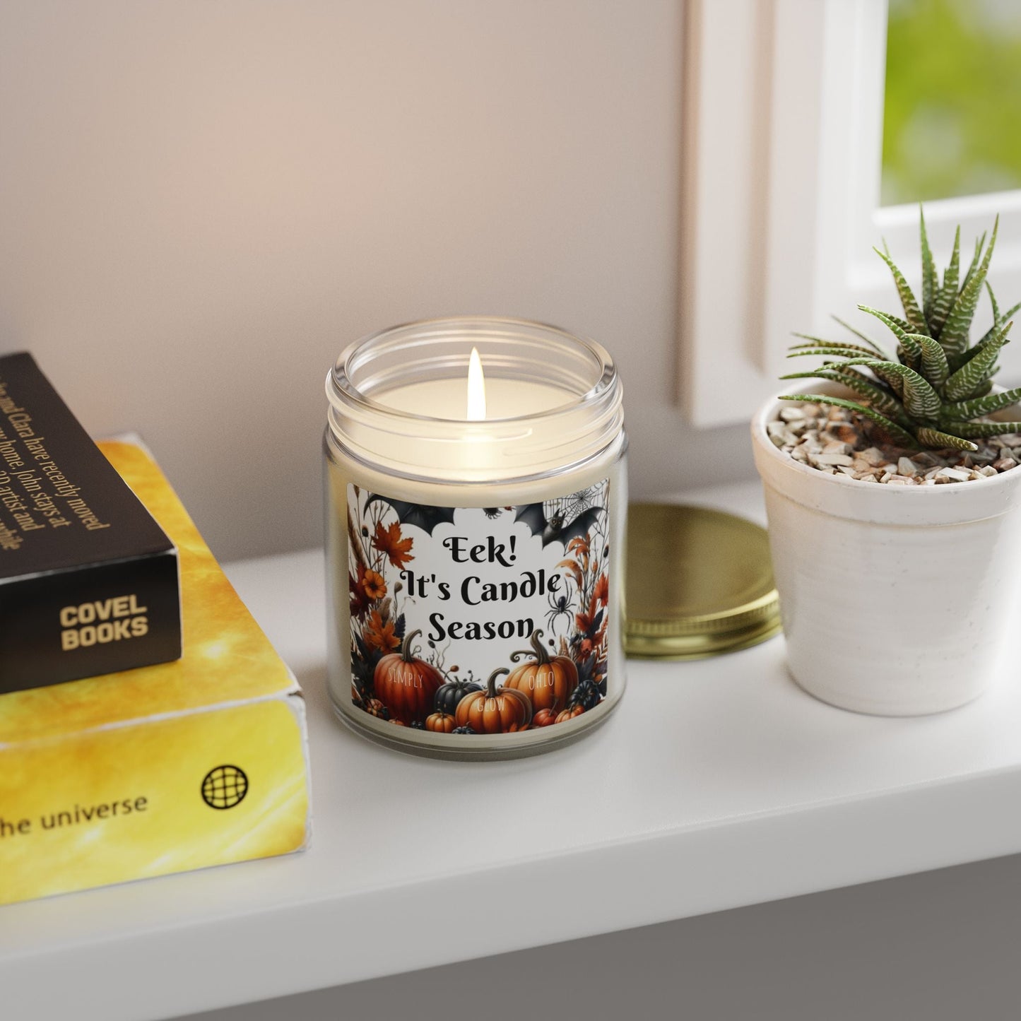 Scented Candles, Coconut Apricot Wax (4oz, 9oz) Halloween - Simply Glow Ohio