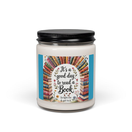 Scented Soy Candle, 9oz, book lovers, home decor - Simply Glow Ohio