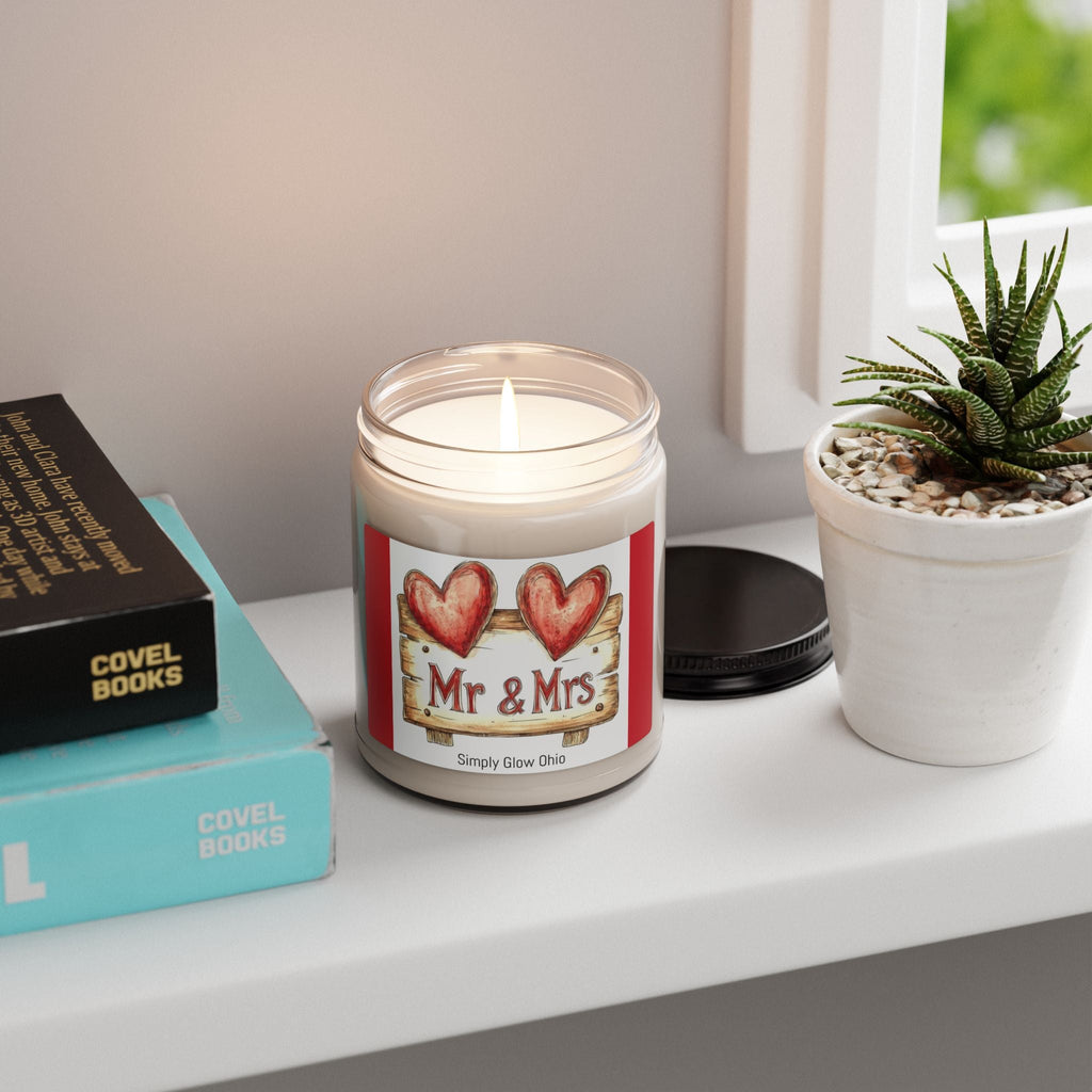 Scented Soy Candle, 9oz, wedding, anniversary gift, home decor - Simply Glow Ohio
