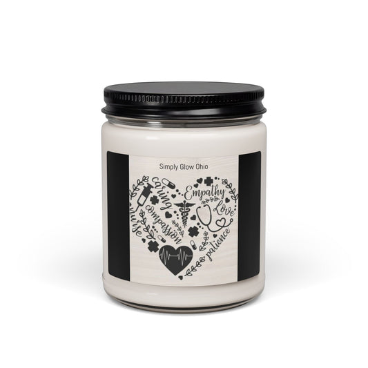Scented Soy Candle, 9oz, nurse appreciation gift - Simply Glow Ohio