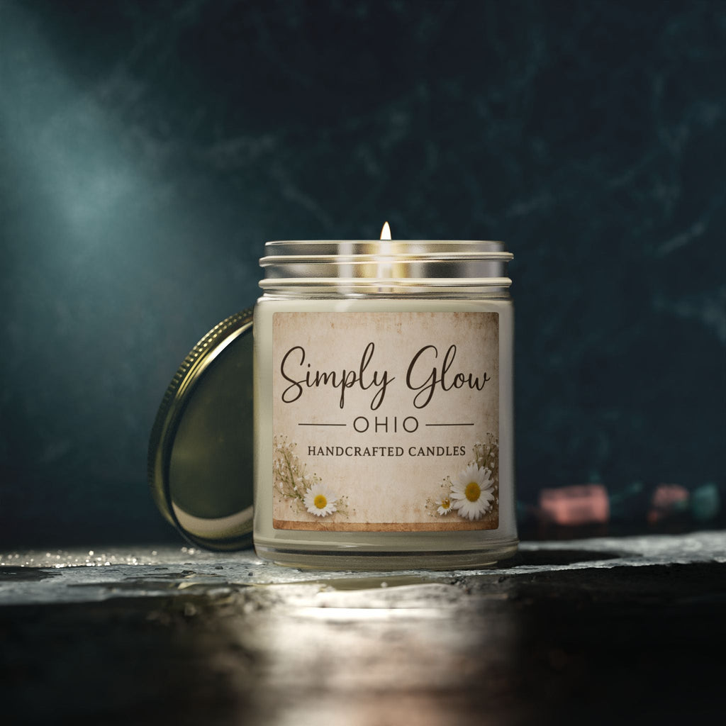 Scented Candles, Coconut Apricot Wax (4oz, 9oz) - Simply Glow Ohio