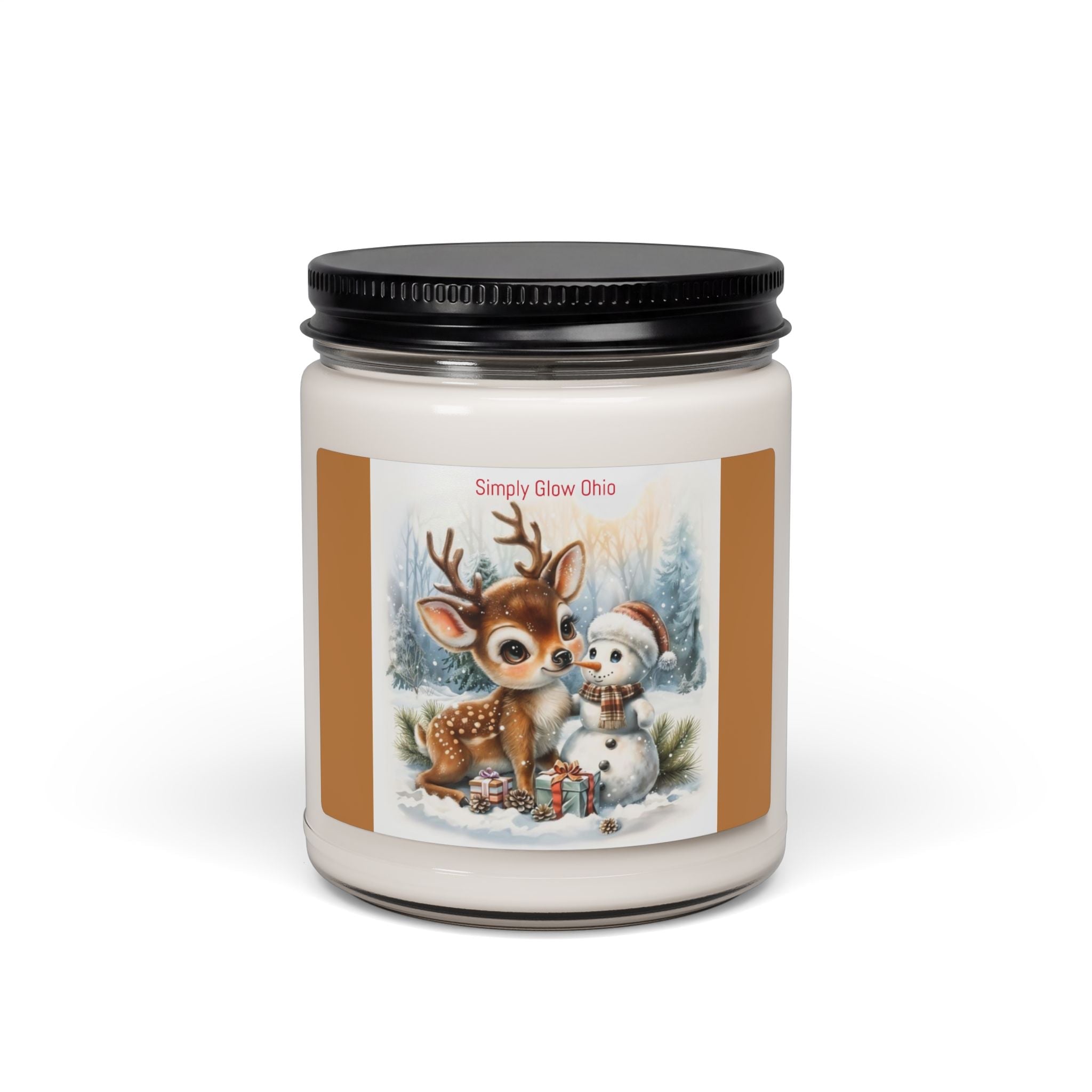 Scented Soy Candle, 9oz, winter scene, home decor - Simply Glow Ohio