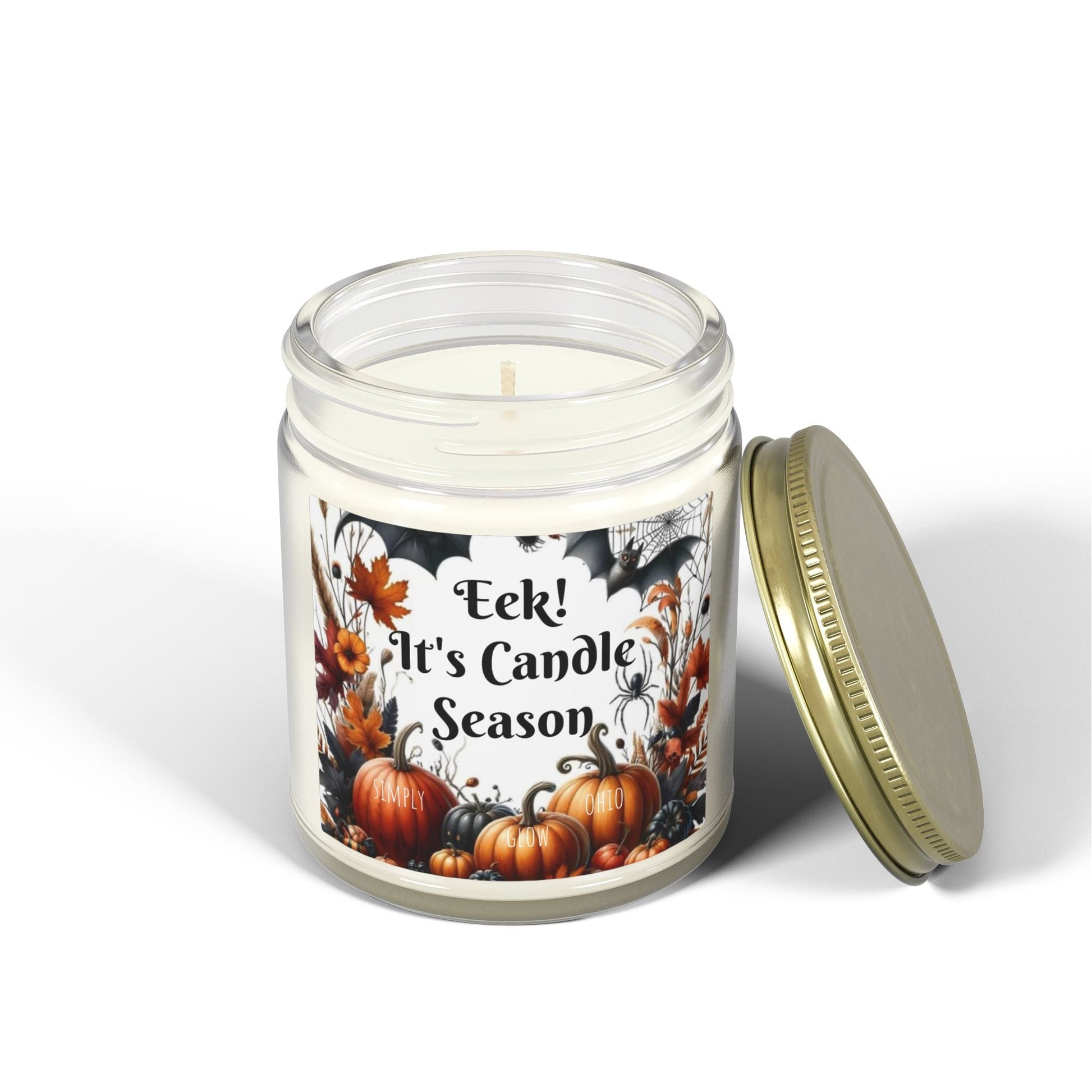 Scented Candles, Coconut Apricot Wax (4oz, 9oz) Halloween - Simply Glow Ohio
