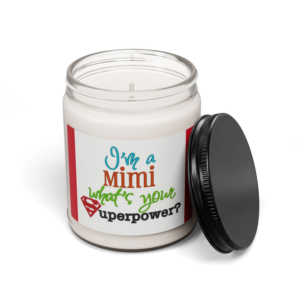 Scented Soy Candle, 9oz, Mimi has Superman powers, Grandma design - Simply Glow Ohio