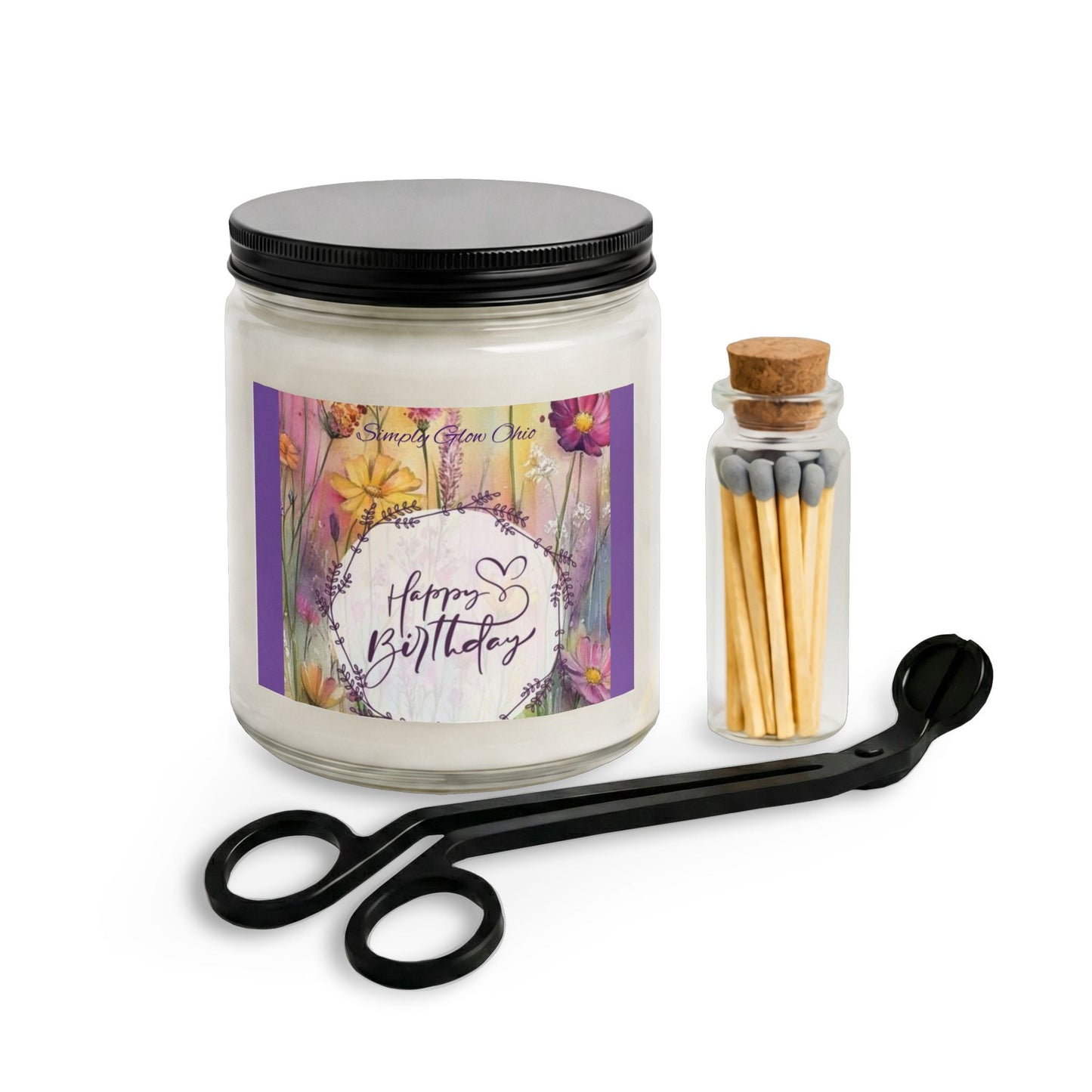 Candle Set with Matches and Wick Trimmer - Simply Glow Ohio