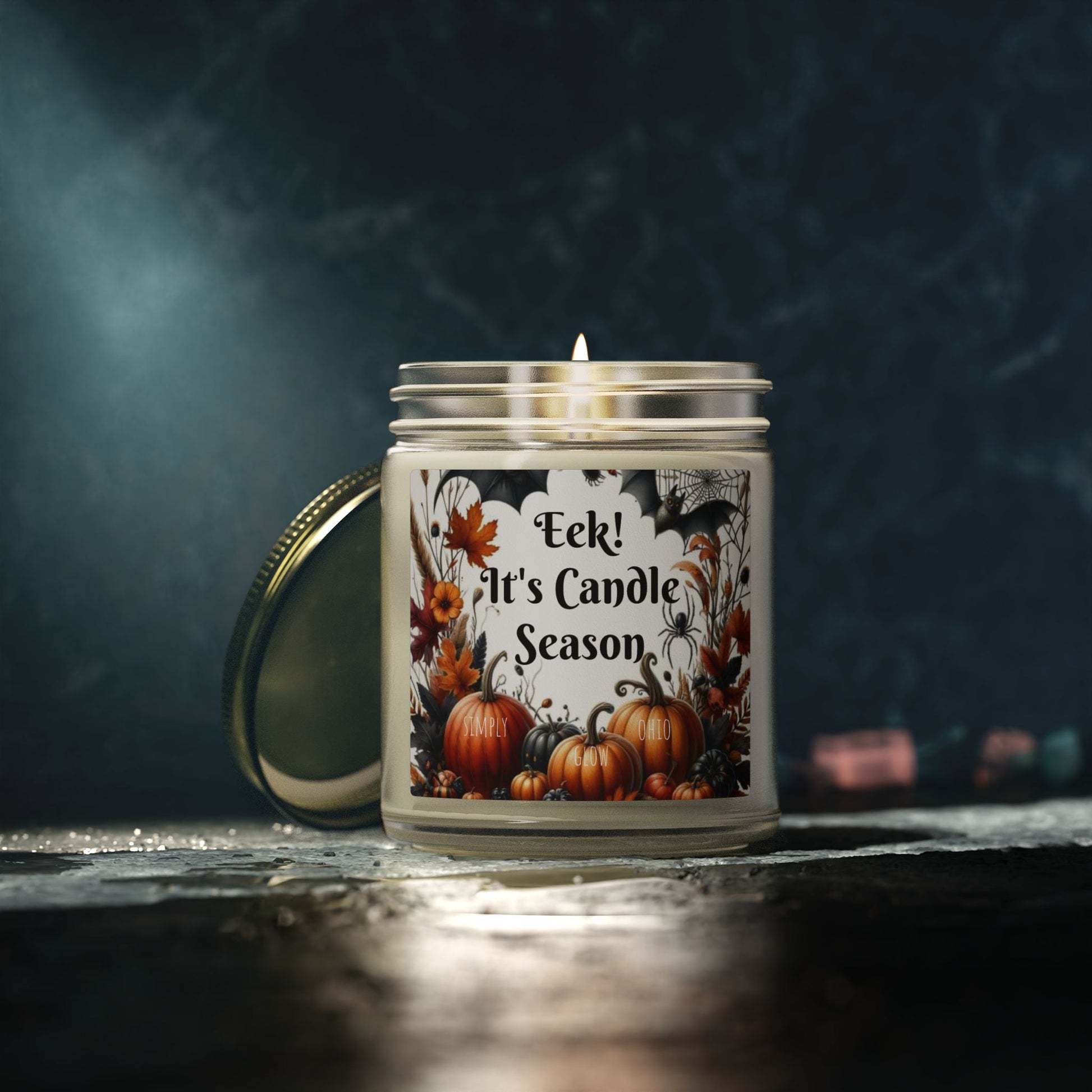 Scented Candles, Coconut Apricot Wax (4oz, 9oz) Halloween - Simply Glow Ohio