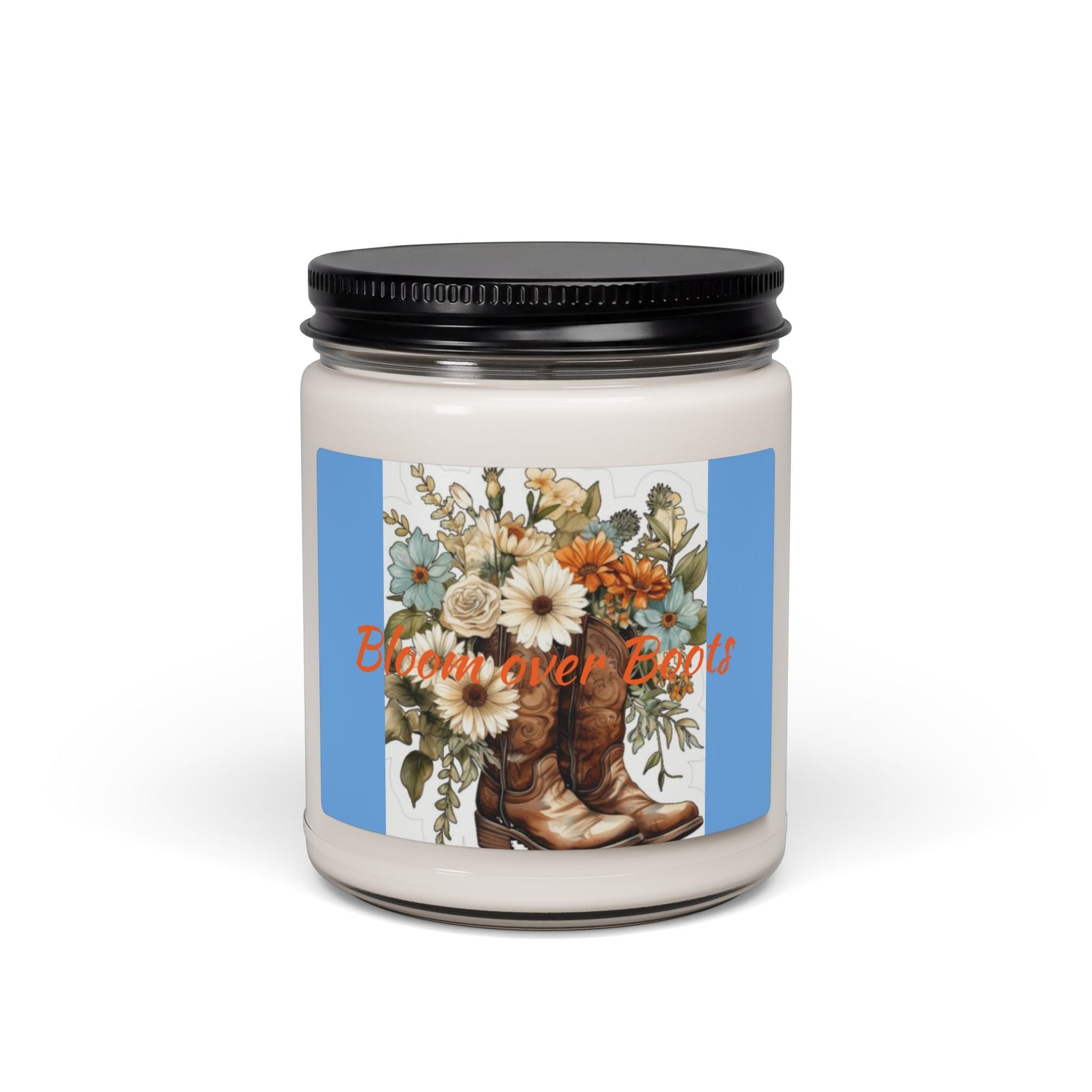 Scented Soy Candle, 9oz, cowboy boots, country, farmhouse decor - Simply Glow Ohio