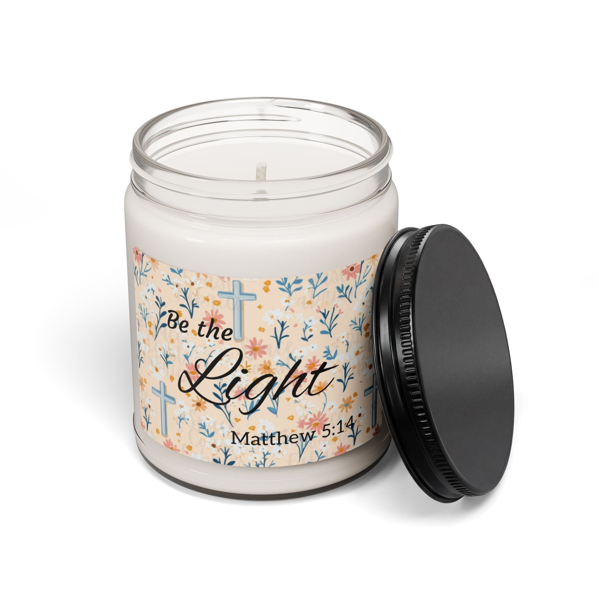 Scented Soy Candle, 9oz, Be the Light. Inspirational, Bible verse design - Simply Glow Ohio