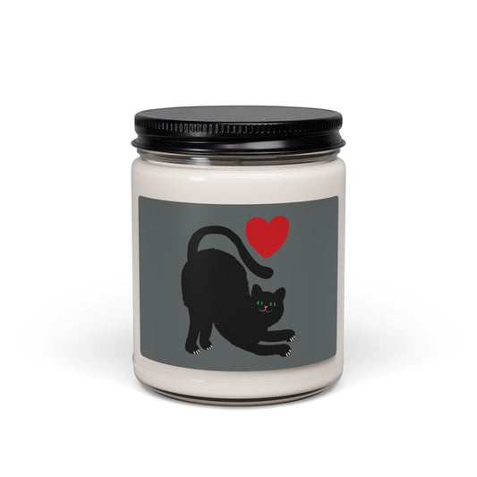Scented Soy Candle, 9oz, Cat lovers design - Simply Glow Ohio