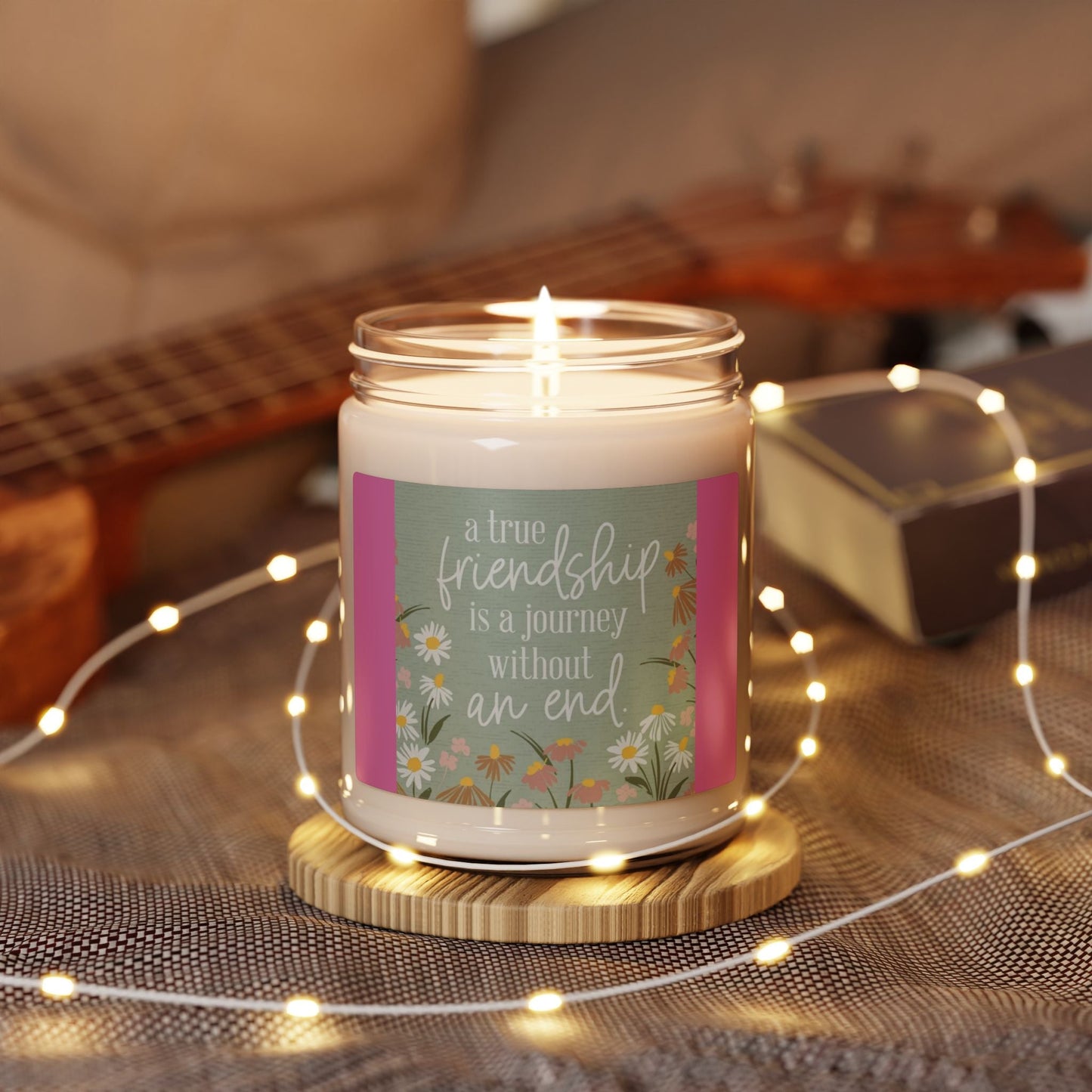 Scented Soy Candle, 9oz, Friendship Quote design - Simply Glow Ohio