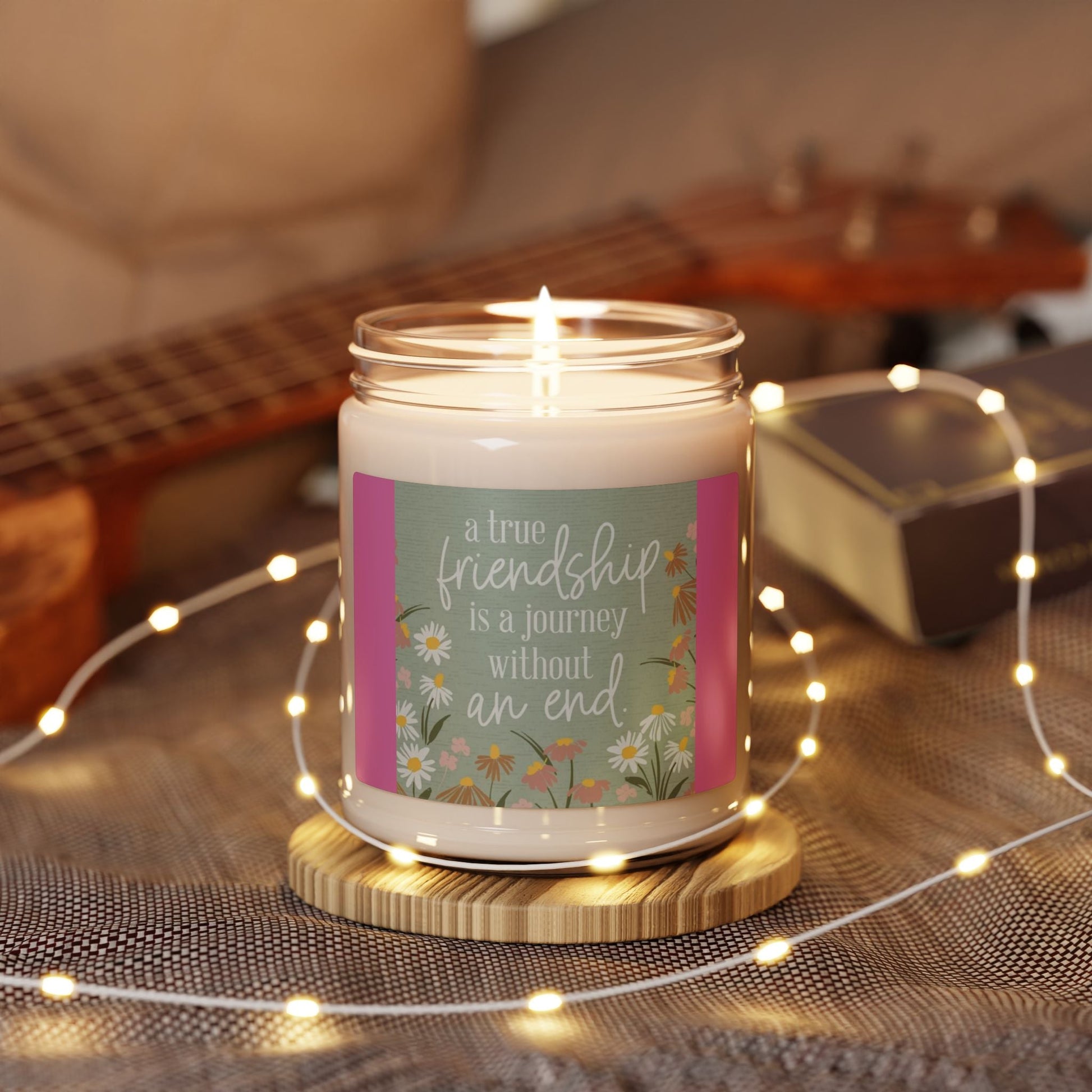 Scented Soy Candle, 9oz, Friendship Quote design - Simply Glow Ohio
