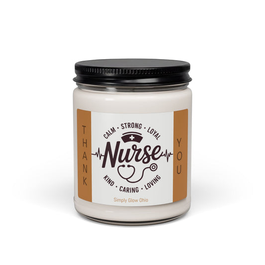 Scented Soy Candle, 9oz, Nurses gift - Simply Glow Ohio