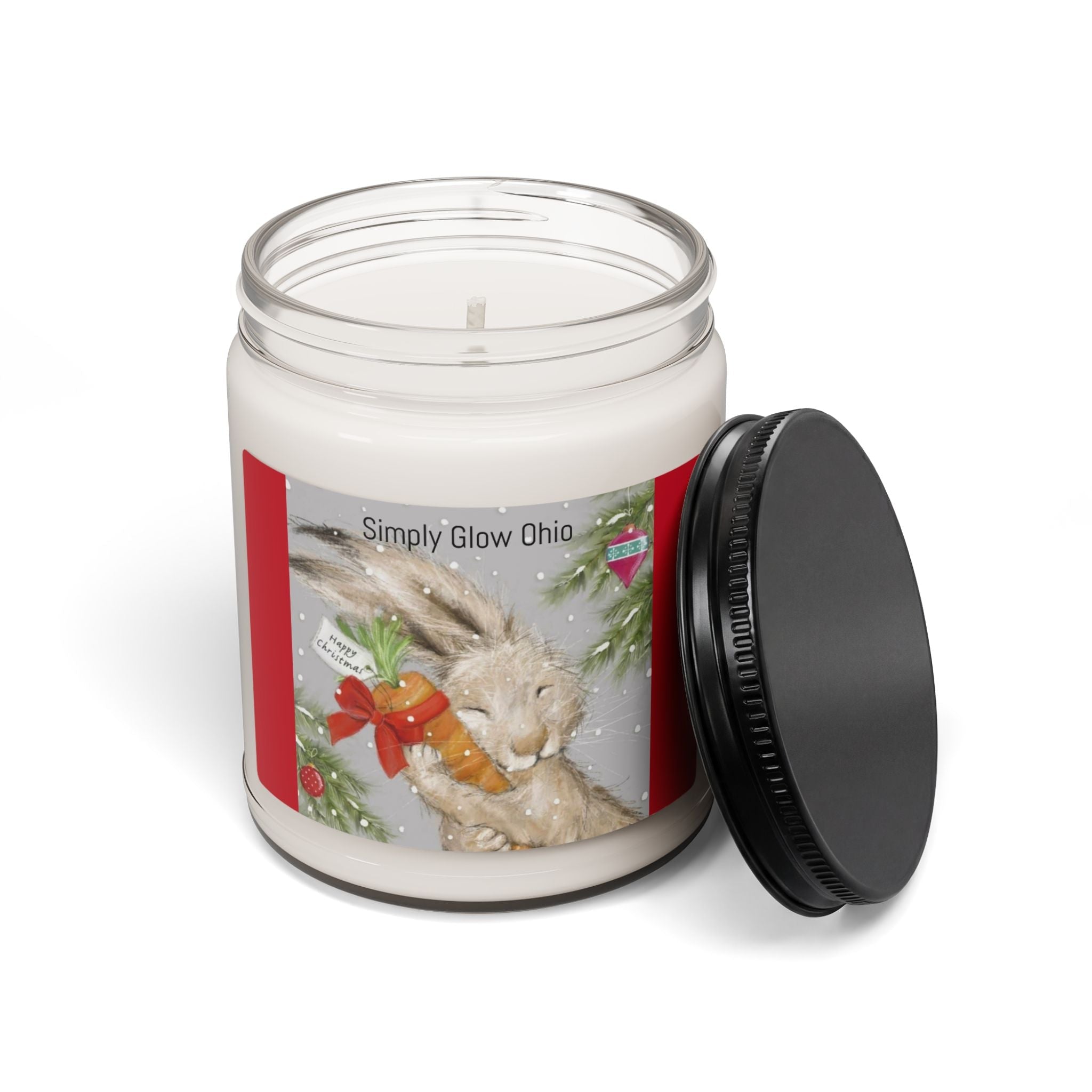 Scented Soy Candle, 9oz, Christmas, winter, home decor - Simply Glow Ohio