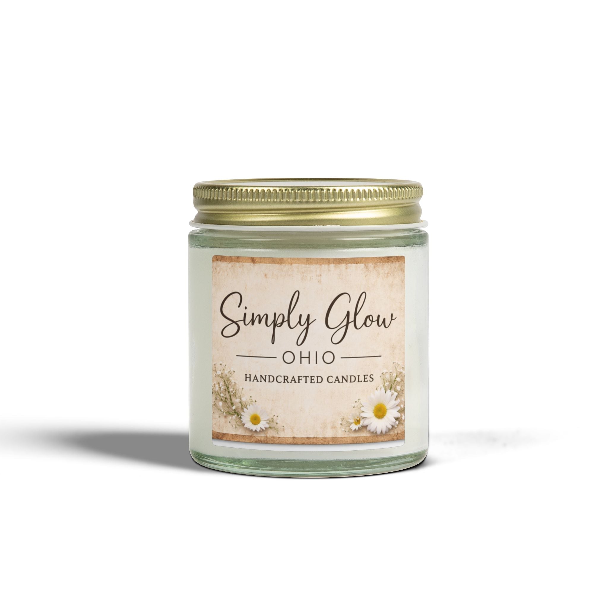 Scented Candles, Coconut Apricot Wax (4oz, 9oz) - Simply Glow Ohio