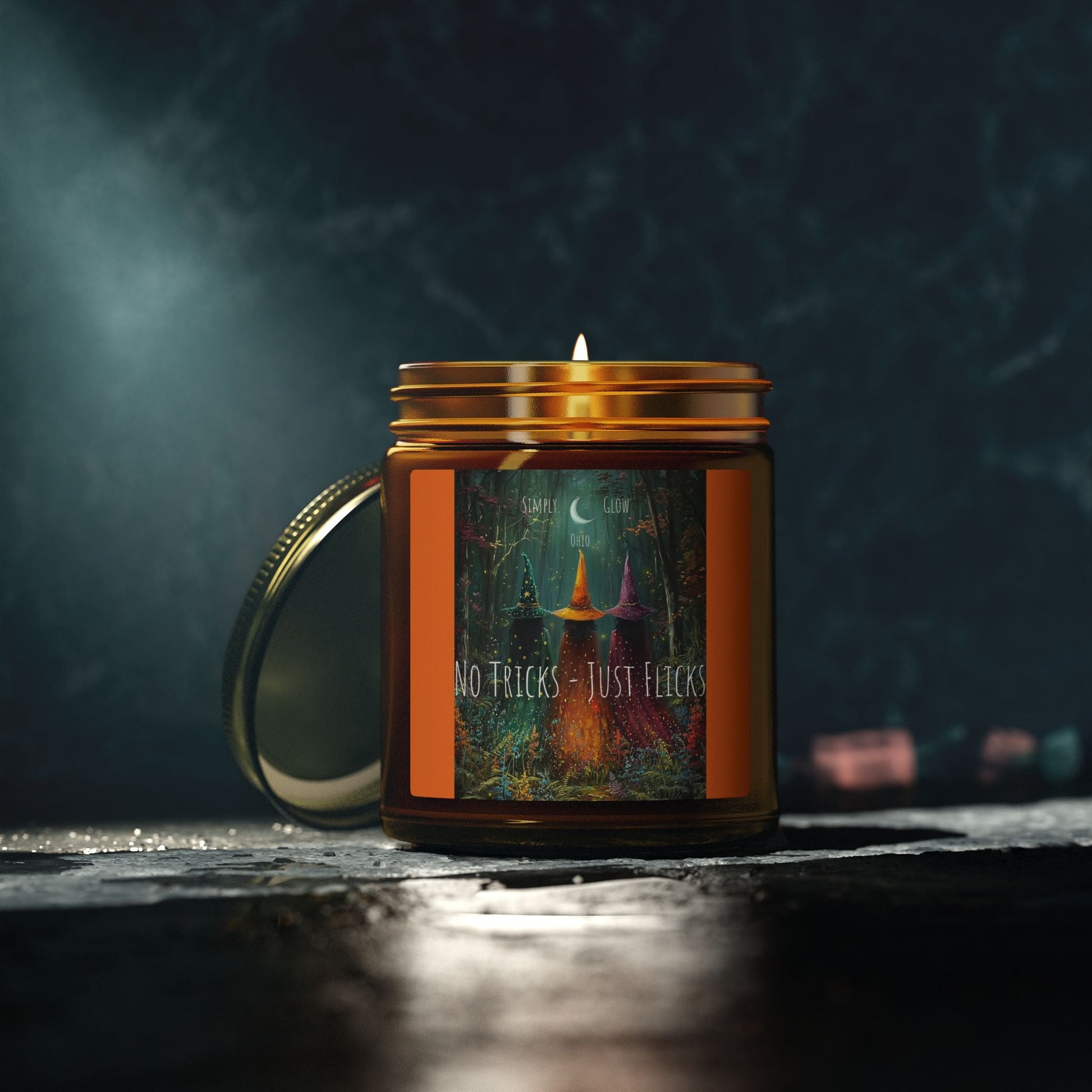Scented Candles, Coconut Apricot Wax (4oz, 9oz) Halloween - Simply Glow Ohio
