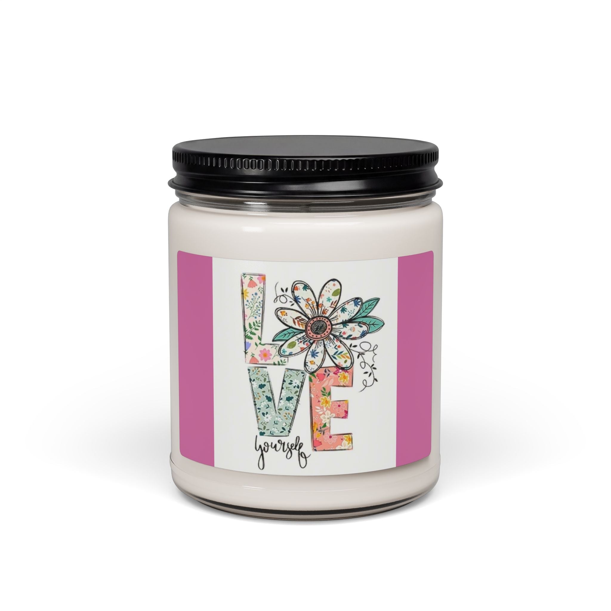 Scented Soy Candle, 9oz, Love yourself, inspirational, affirmations - Simply Glow Ohio