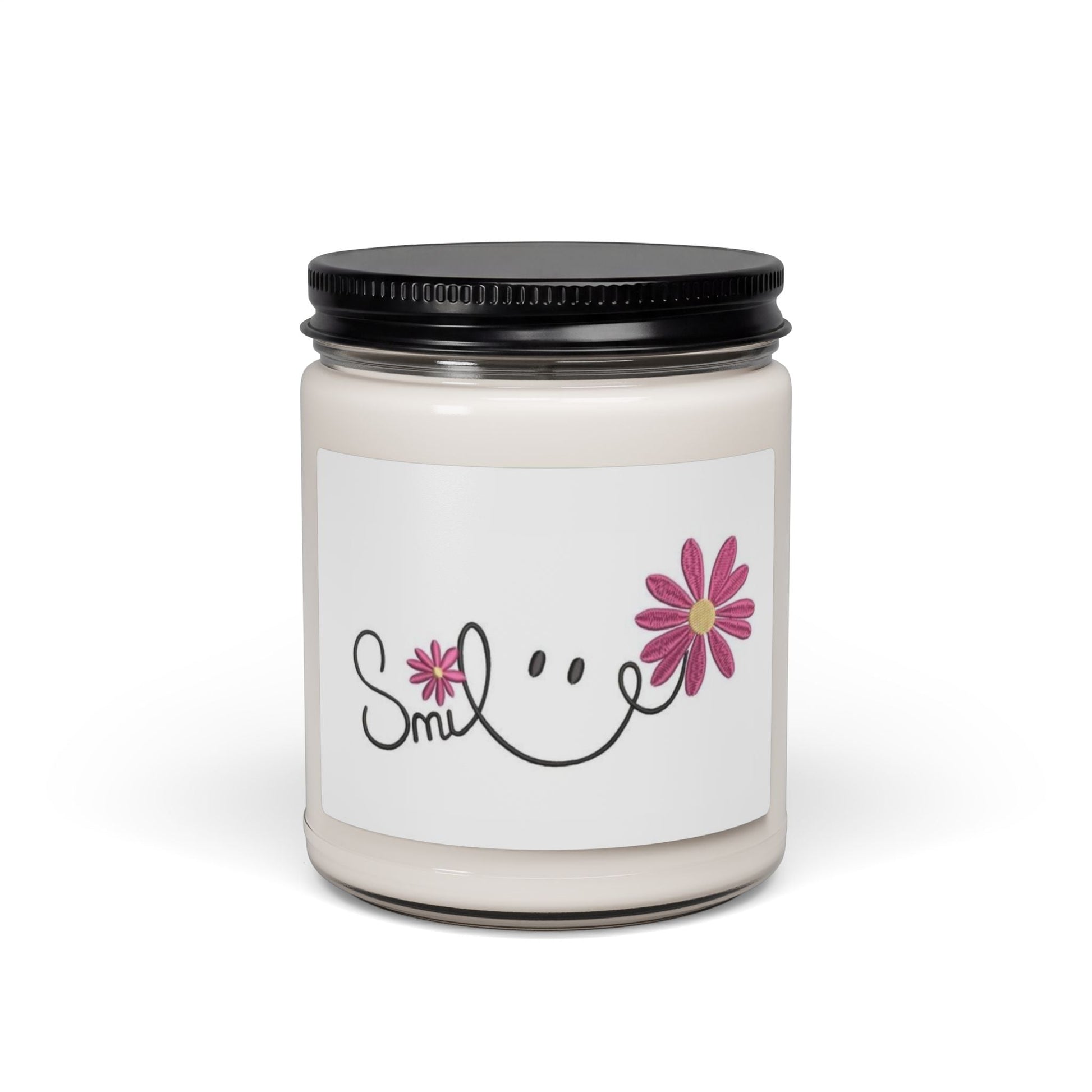 Scented Soy Candle, 9oz, Smile, inspirational, affirmations - Simply Glow Ohio