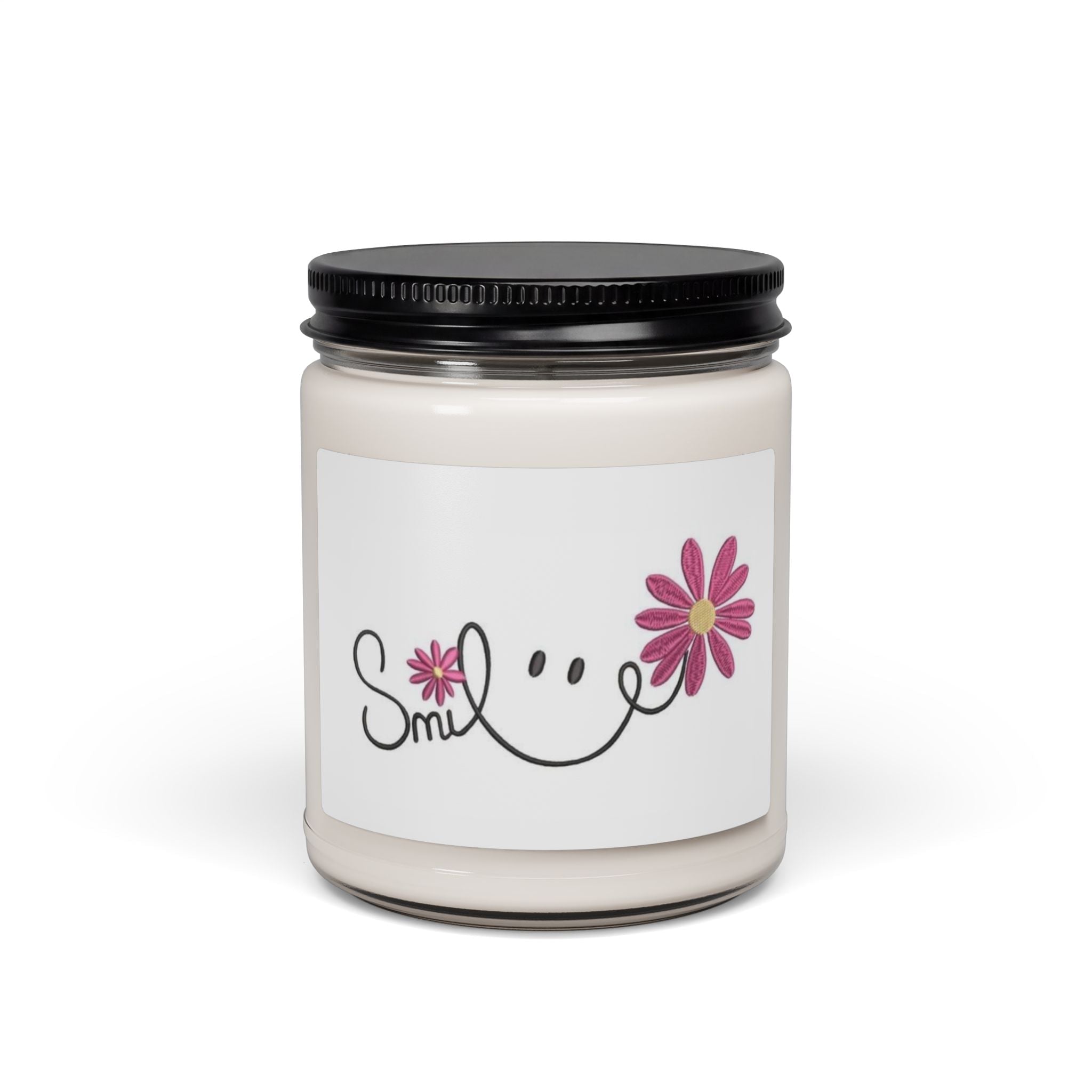 Scented Soy Candle, 9oz, Smile, inspirational, affirmations - Simply Glow Ohio