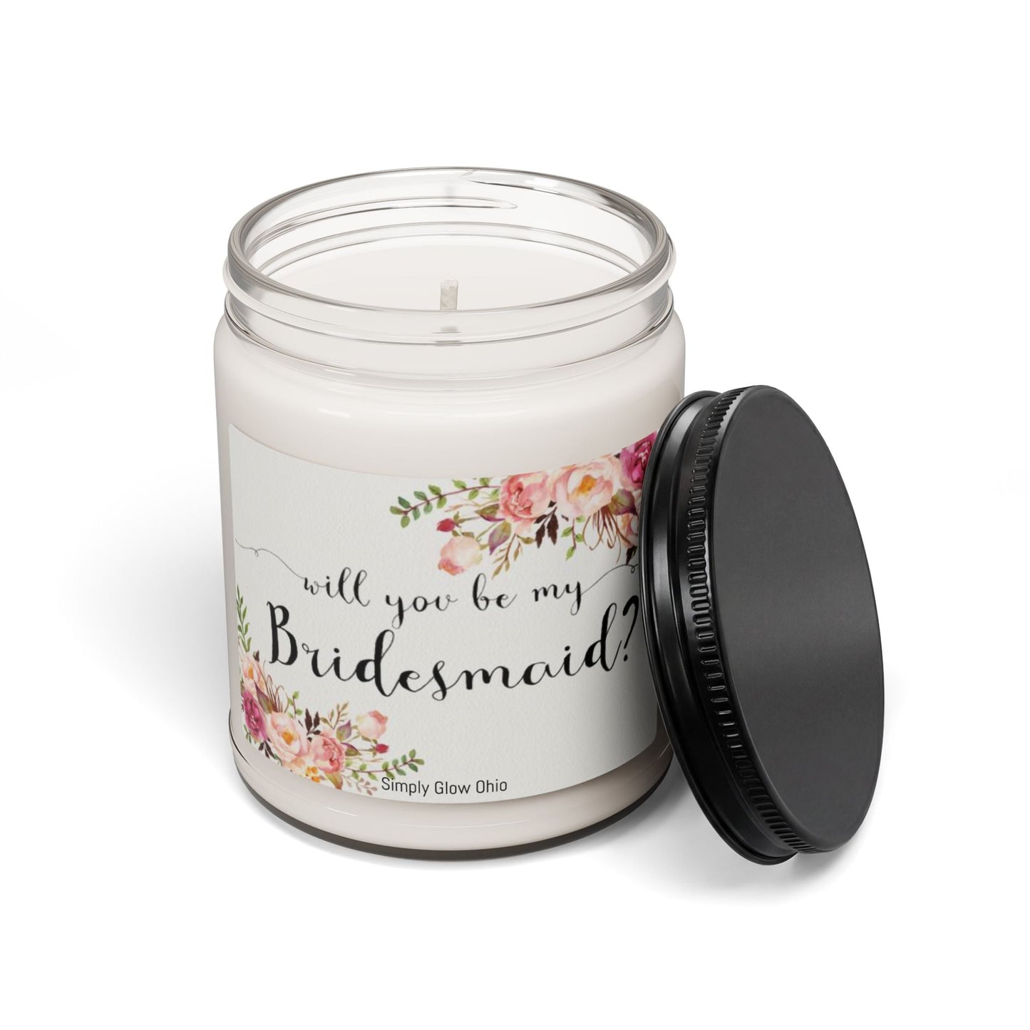 Scented Soy Candle, 9oz, bridesmaid, bridal party gifts - Simply Glow Ohio