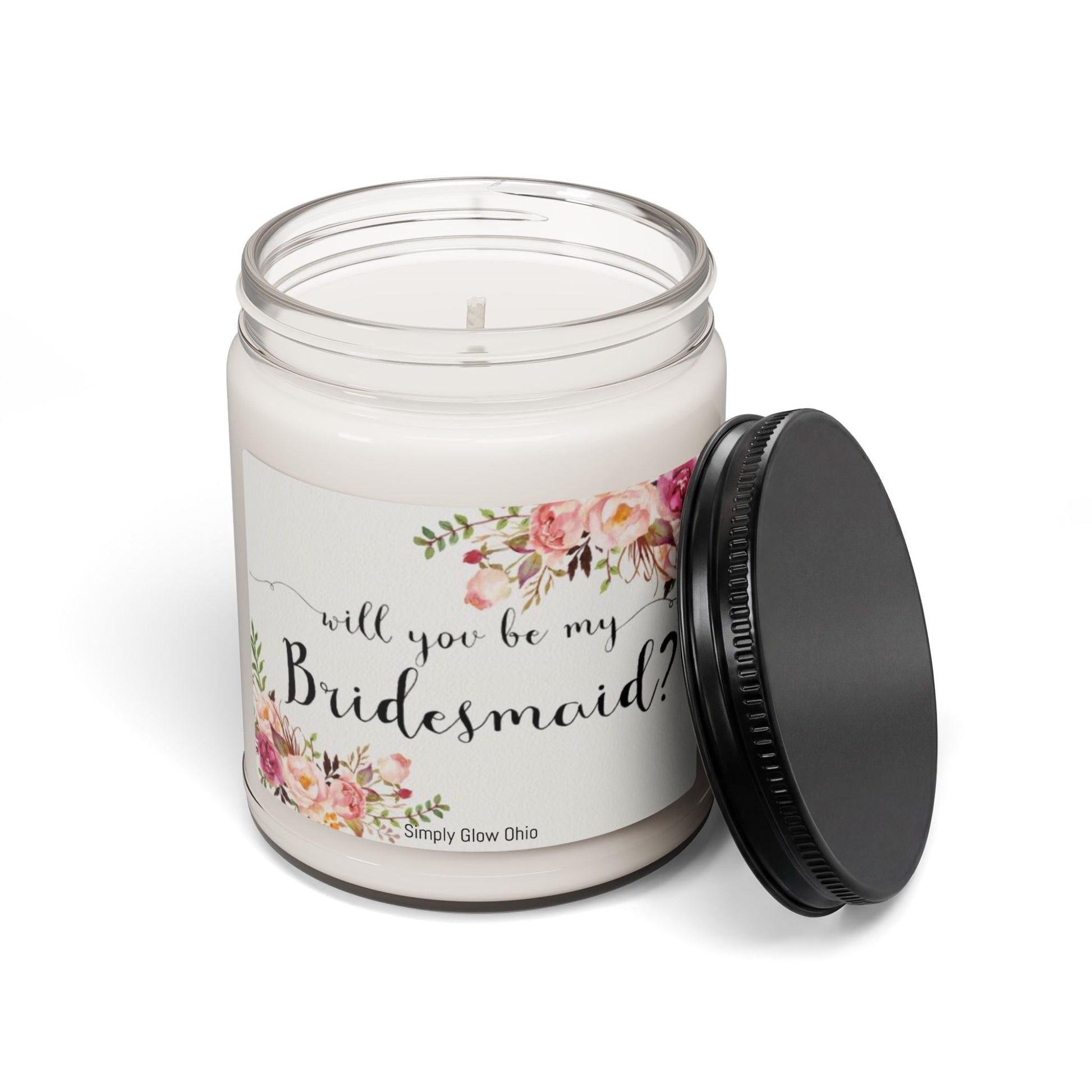Scented Soy Candle, 9oz, bridesmaid, bridal party gifts - Simply Glow Ohio
