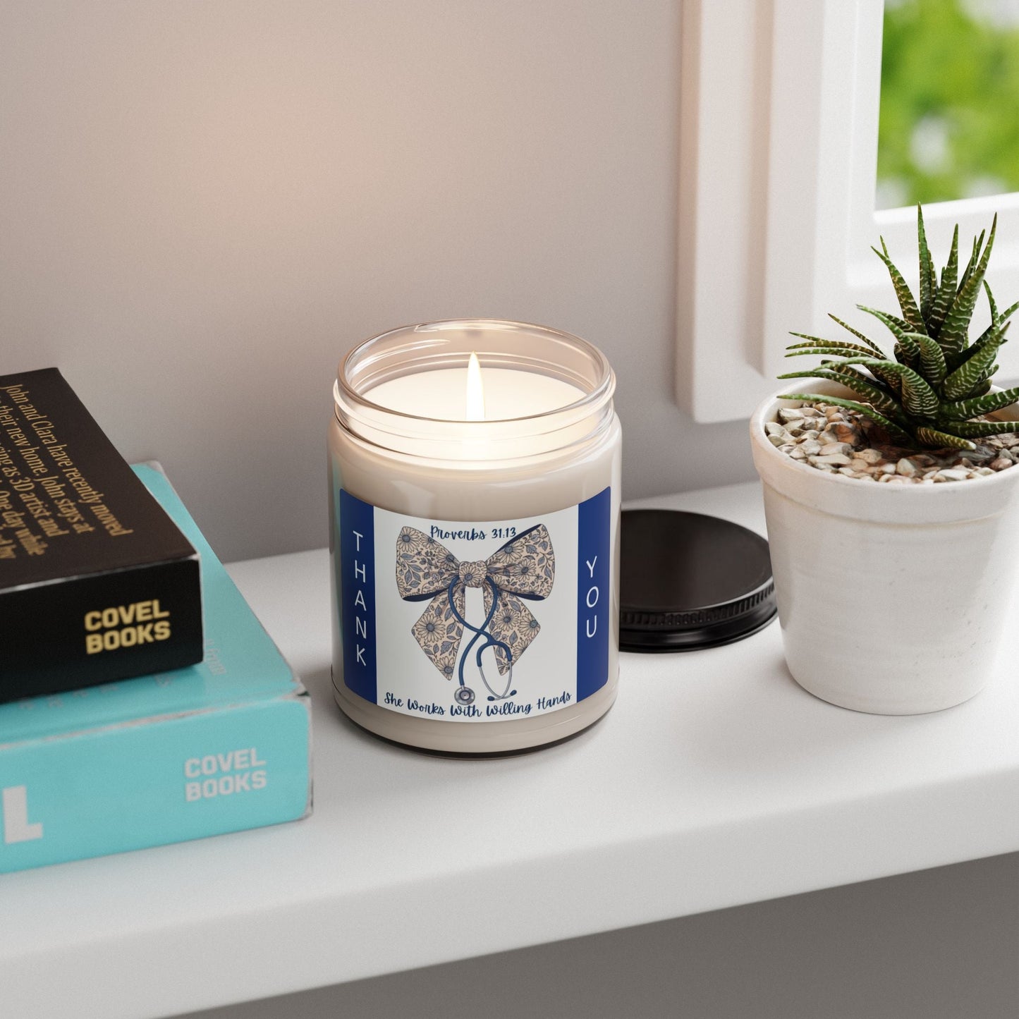 Scented Soy Candle, 9oz, Thank you Nurses gift - Simply Glow Ohio