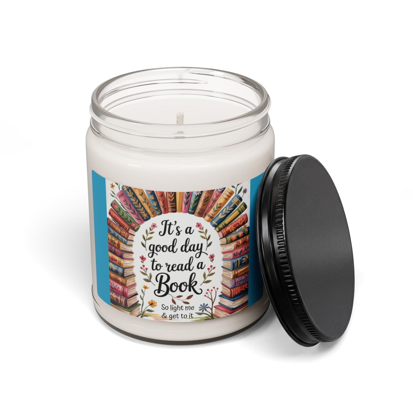 Scented Soy Candle, 9oz, book lovers, home decor - Simply Glow Ohio