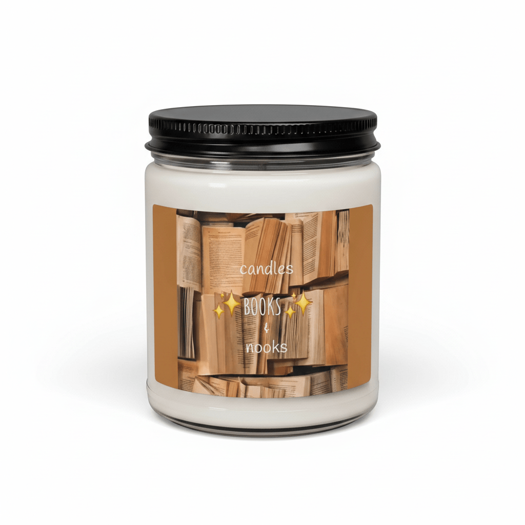 Bookshelf Aesthetic Candle Scented Soy Candle | 9oz Book Lover Home Decor - Simply Glow Ohio