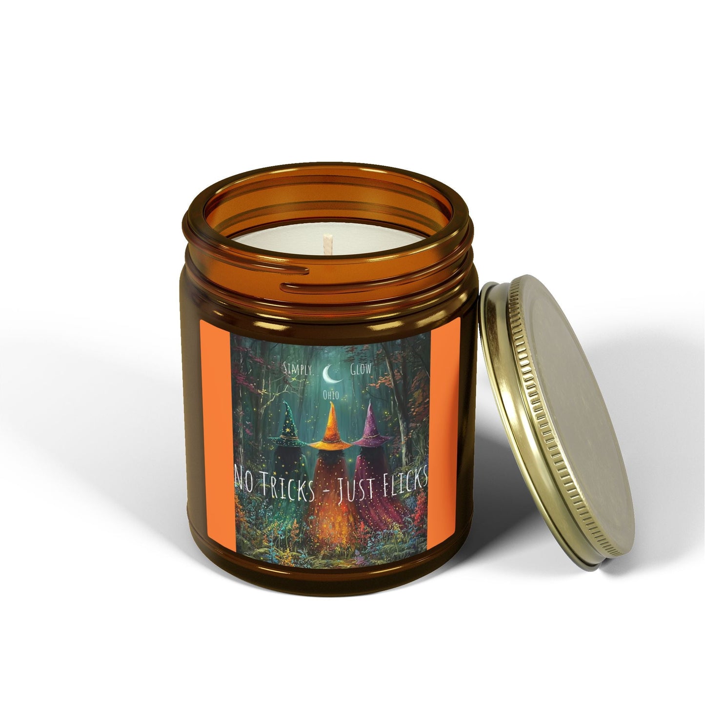 Scented Candles, Coconut Apricot Wax (4oz, 9oz) Halloween - Simply Glow Ohio