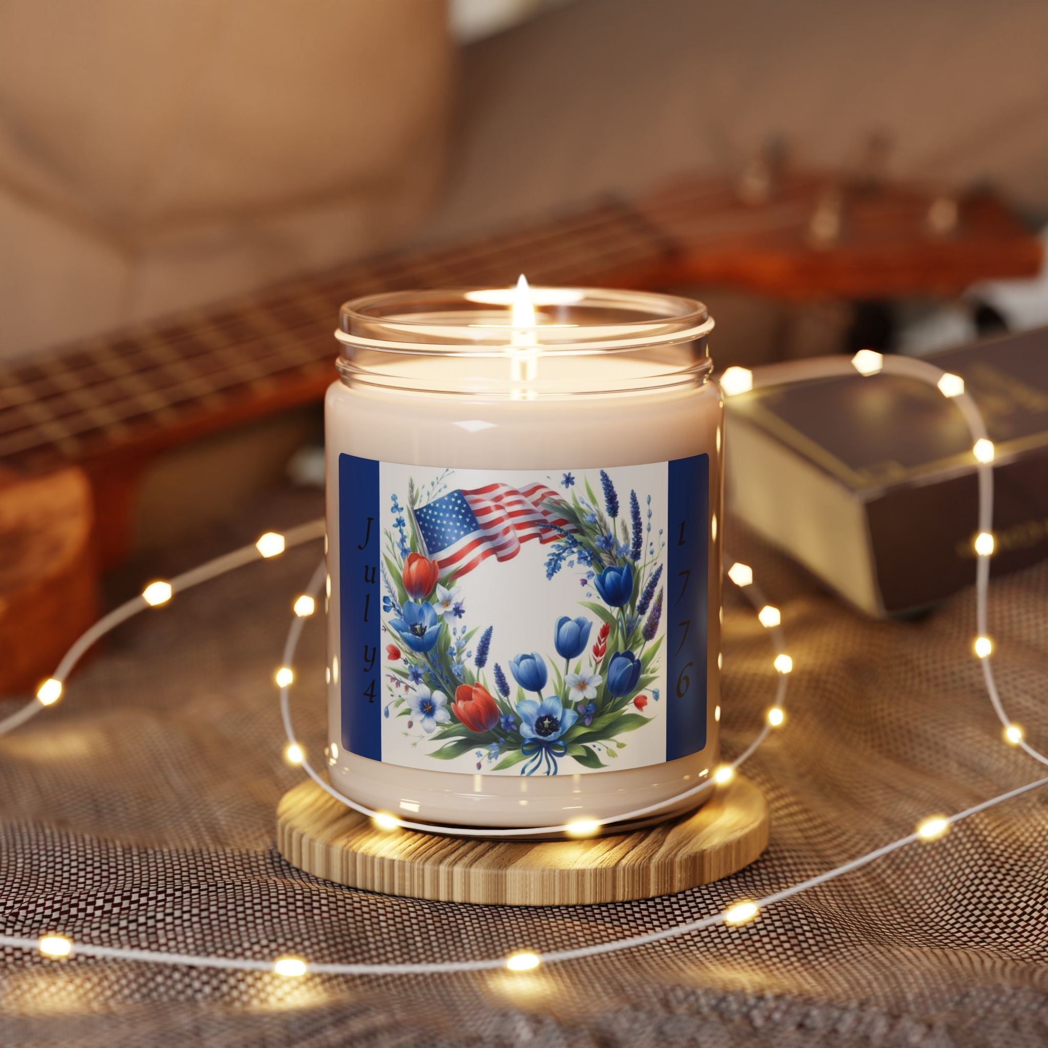 Scented Soy Candle, 9oz, patriotic, home decor - Simply Glow Ohio