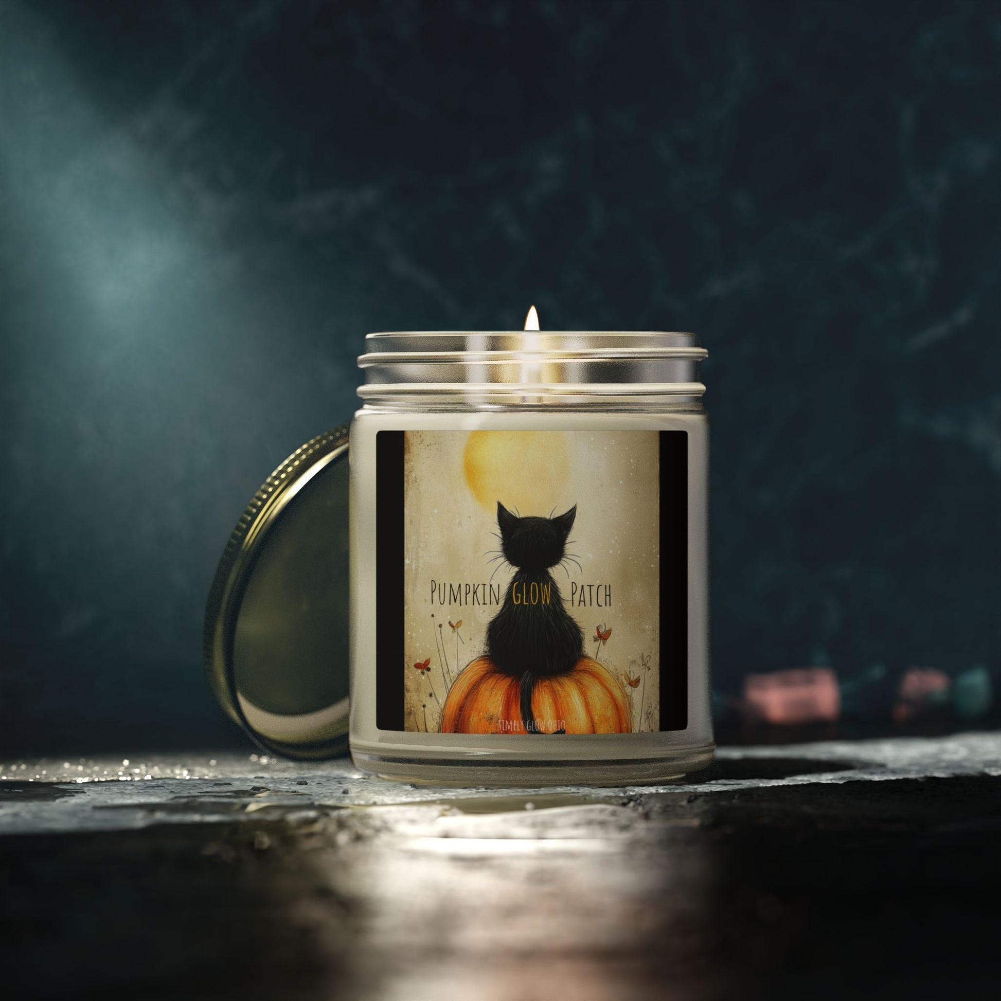 Scented Candles, Coconut Apricot Wax (4oz, 9oz) Halloween - Simply Glow Ohio