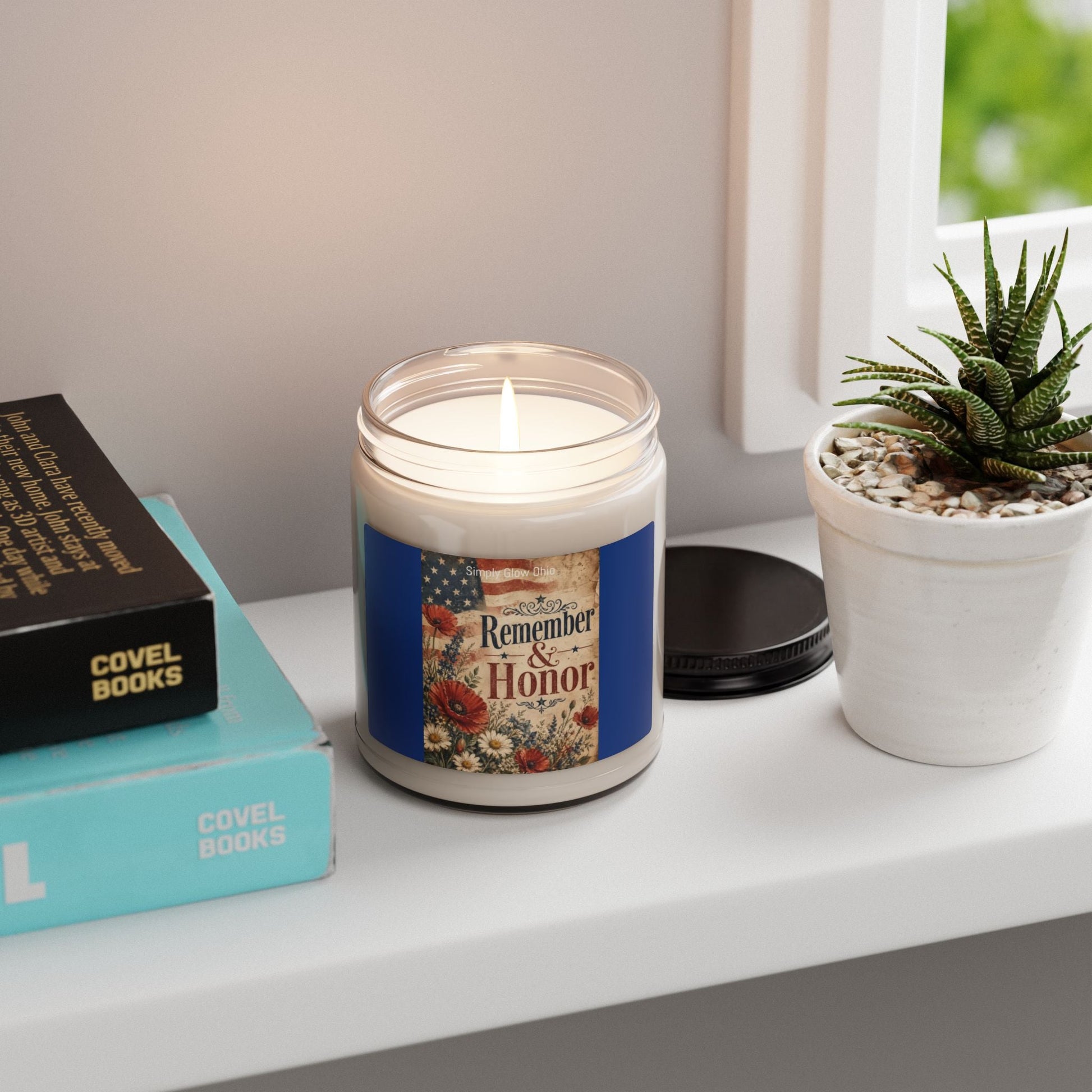 Scented Soy Candle, 9oz, Americana, Patriotic, home decor - Simply Glow Ohio