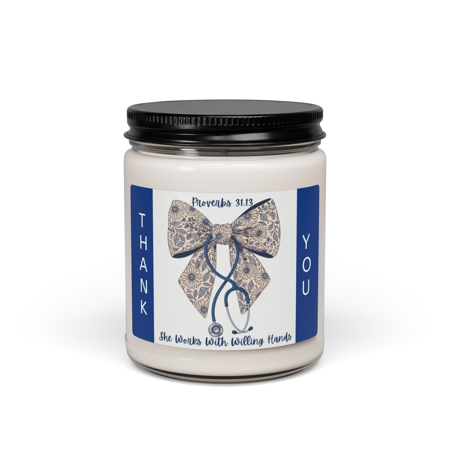Scented Soy Candle, 9oz, Thank you Nurses gift - Simply Glow Ohio