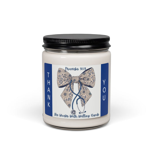 Scented Soy Candle, 9oz, Thank you Nurses gift - Simply Glow Ohio