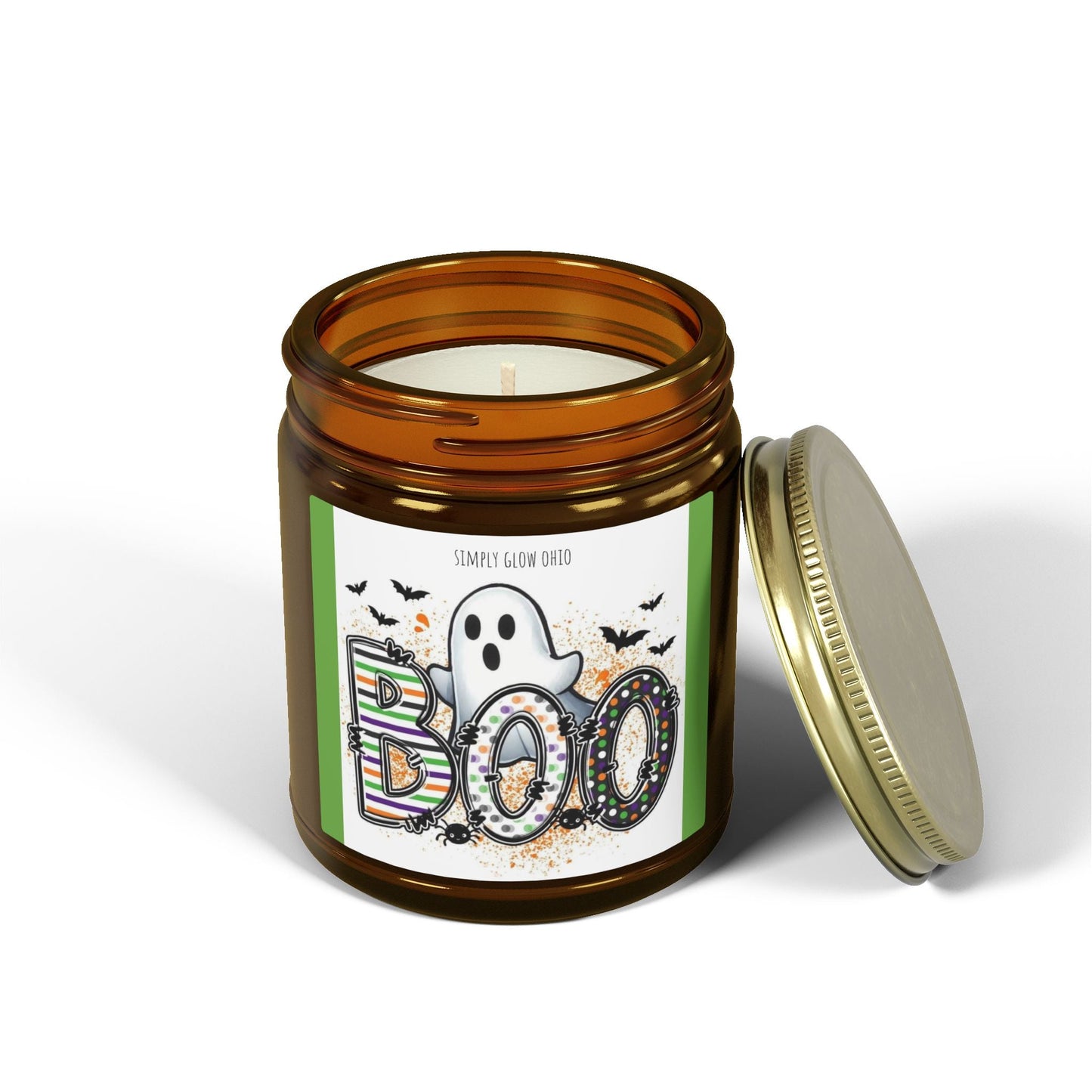 Scented Candles, Coconut Apricot Wax (4oz, 9oz) Halloween - Simply Glow Ohio