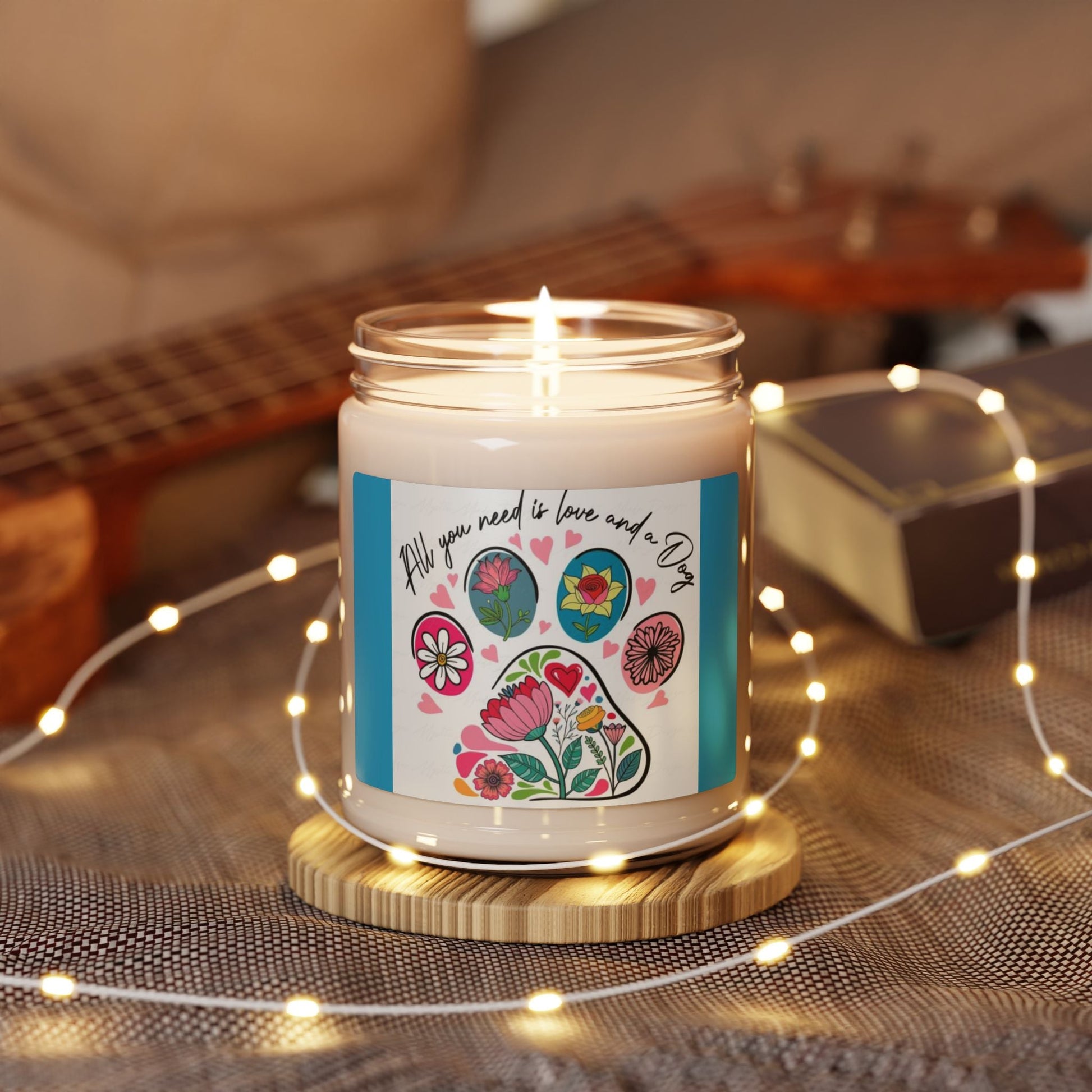 Scented Soy Candle, 9oz, for Dog lovers, home decor - Simply Glow Ohio