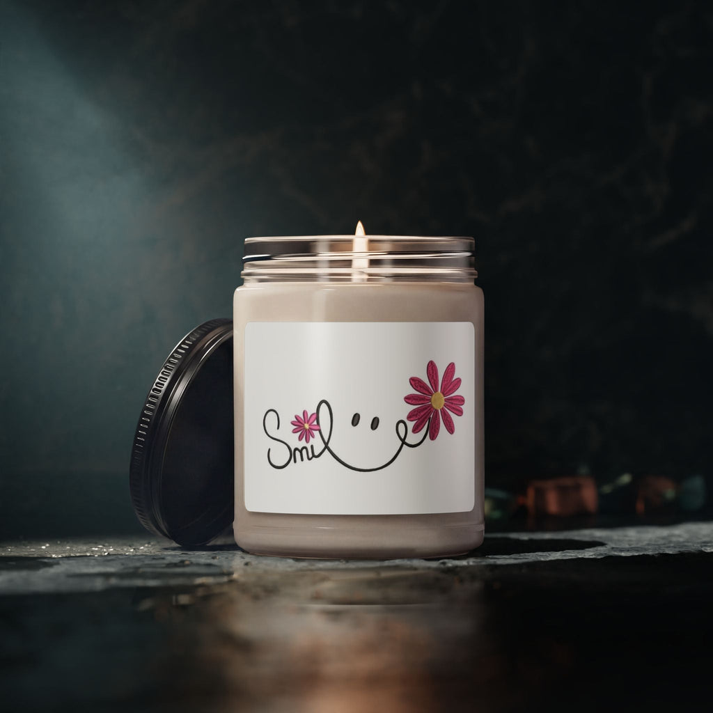 Scented Soy Candle, 9oz, Smile, inspirational, affirmations - Simply Glow Ohio