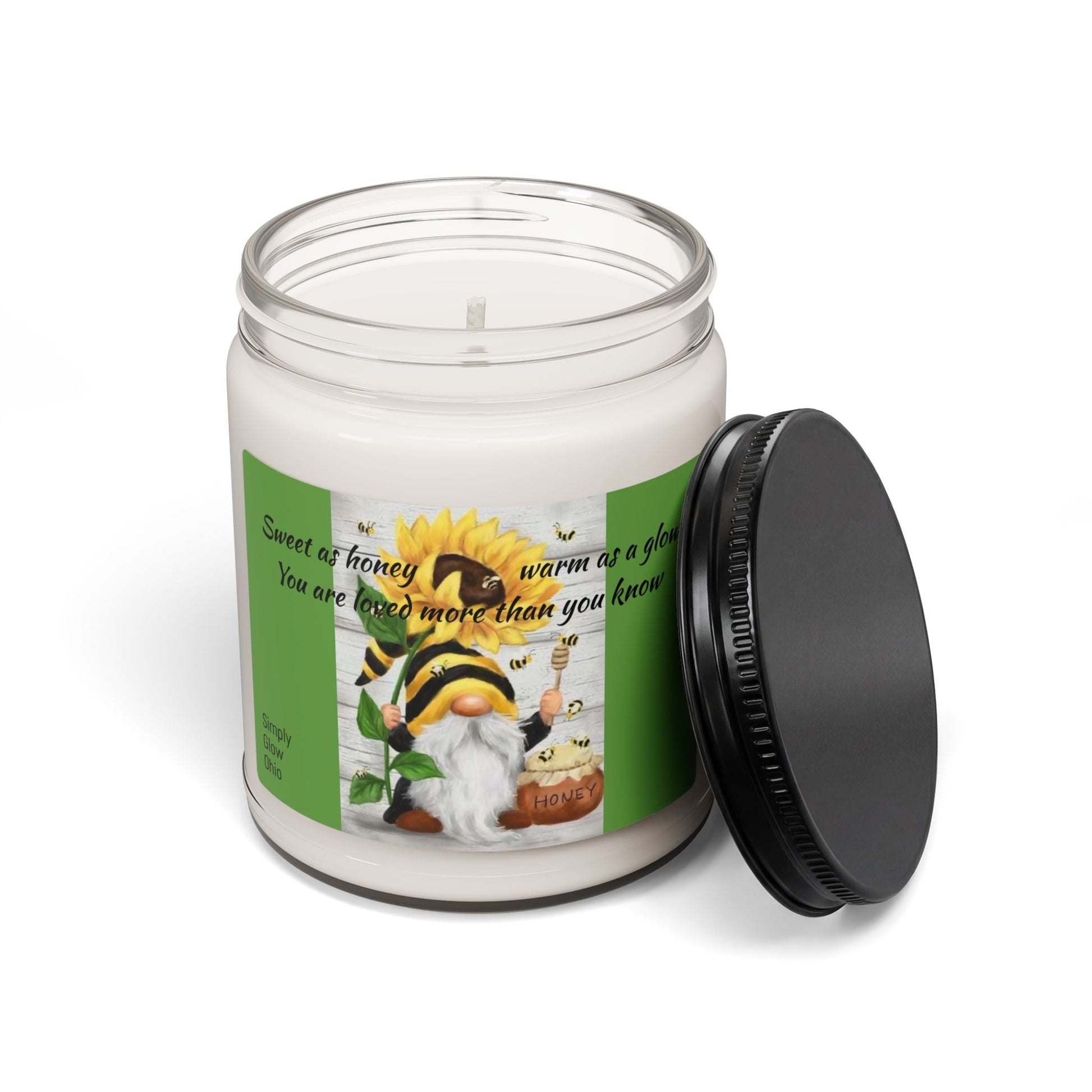Scented Soy Candle, 9oz, spring, summer, love U design - Simply Glow Ohio